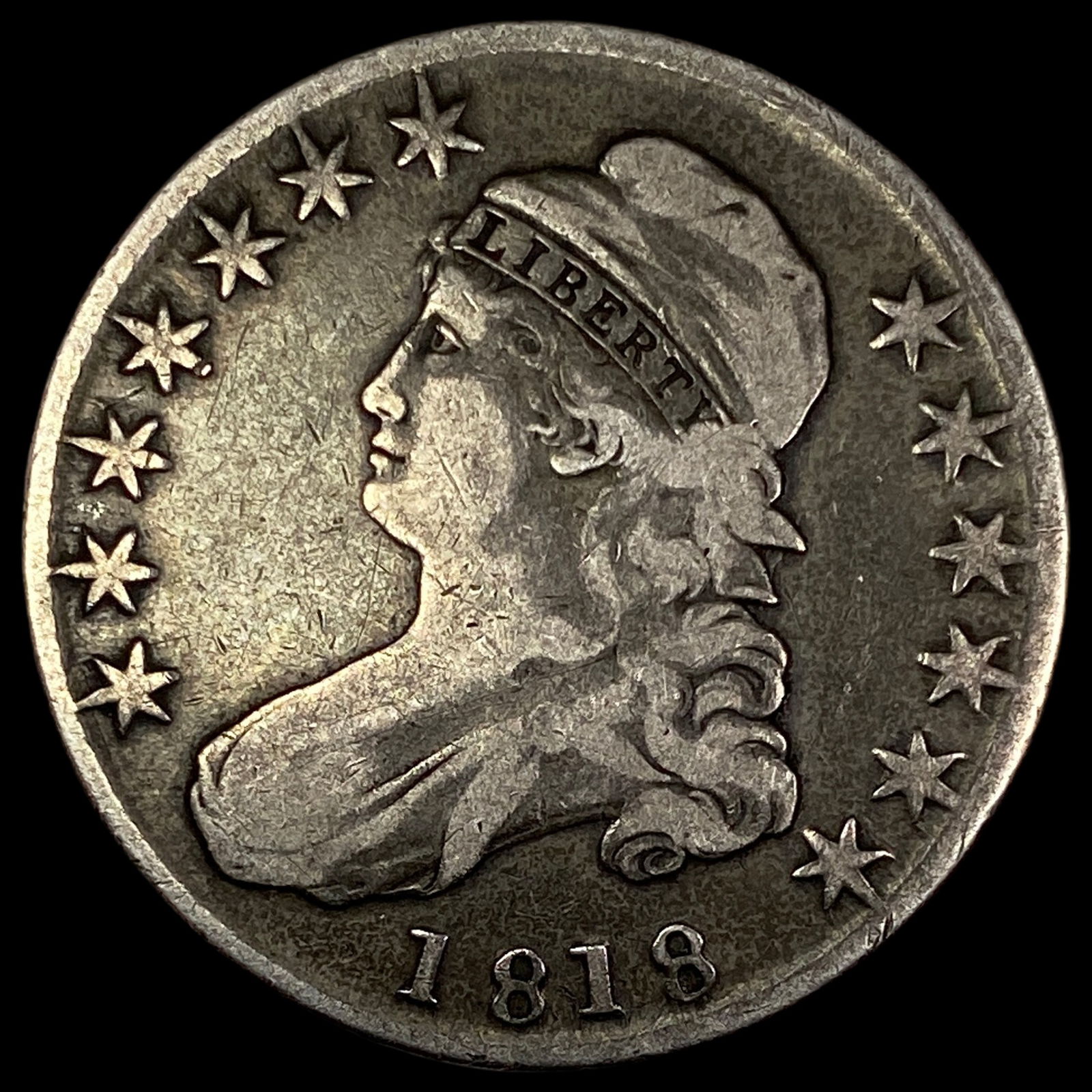 1818 Capped Bust Half Dollar LIGHTLY CIRCULATED (1 of 2)