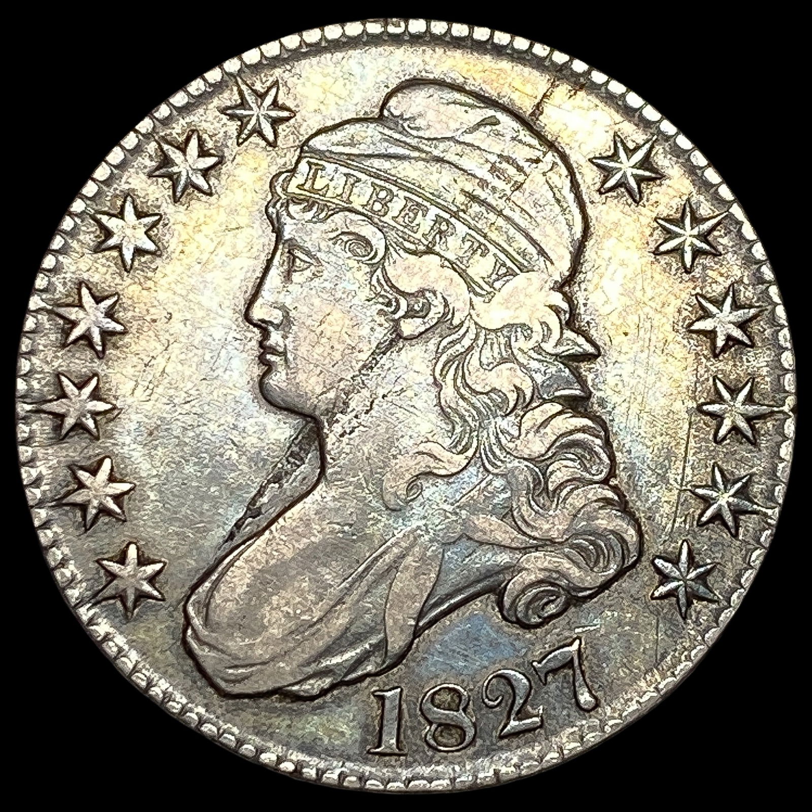 1827 Capped Bust Half Dollar NEARLY UNCIRCULATED (1 of 2)
