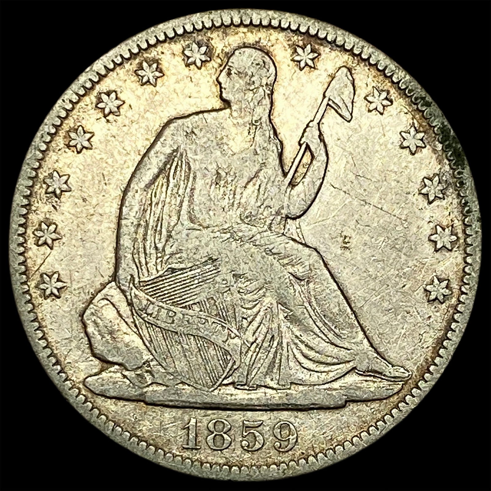 1859-O Seated Liberty Half Dollar CLOSELY UNCIRCULATED (1 of 2)