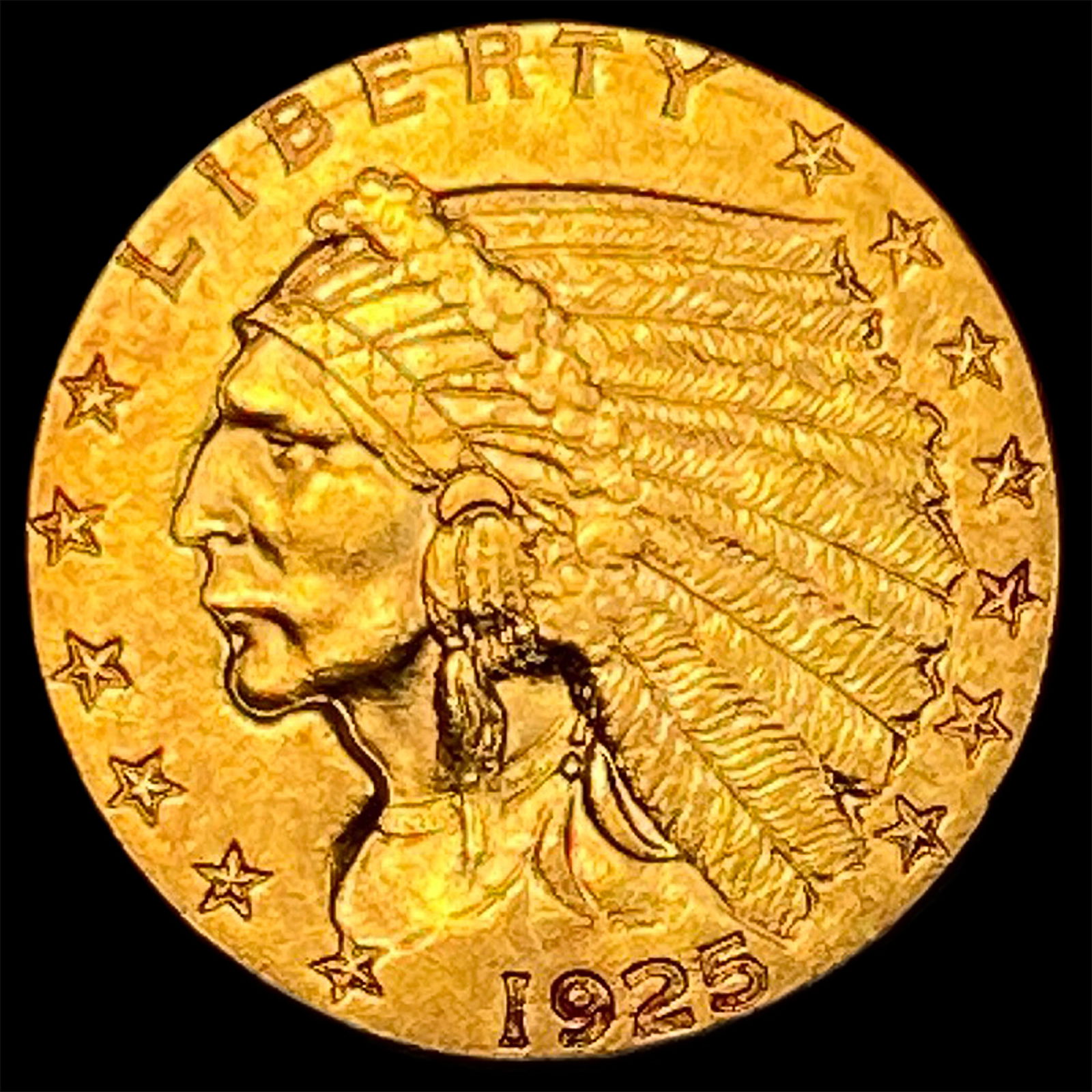 1925 Indian Head Gold $2.50 Quarter Eagle UNCIRCULATED (1 of 2)