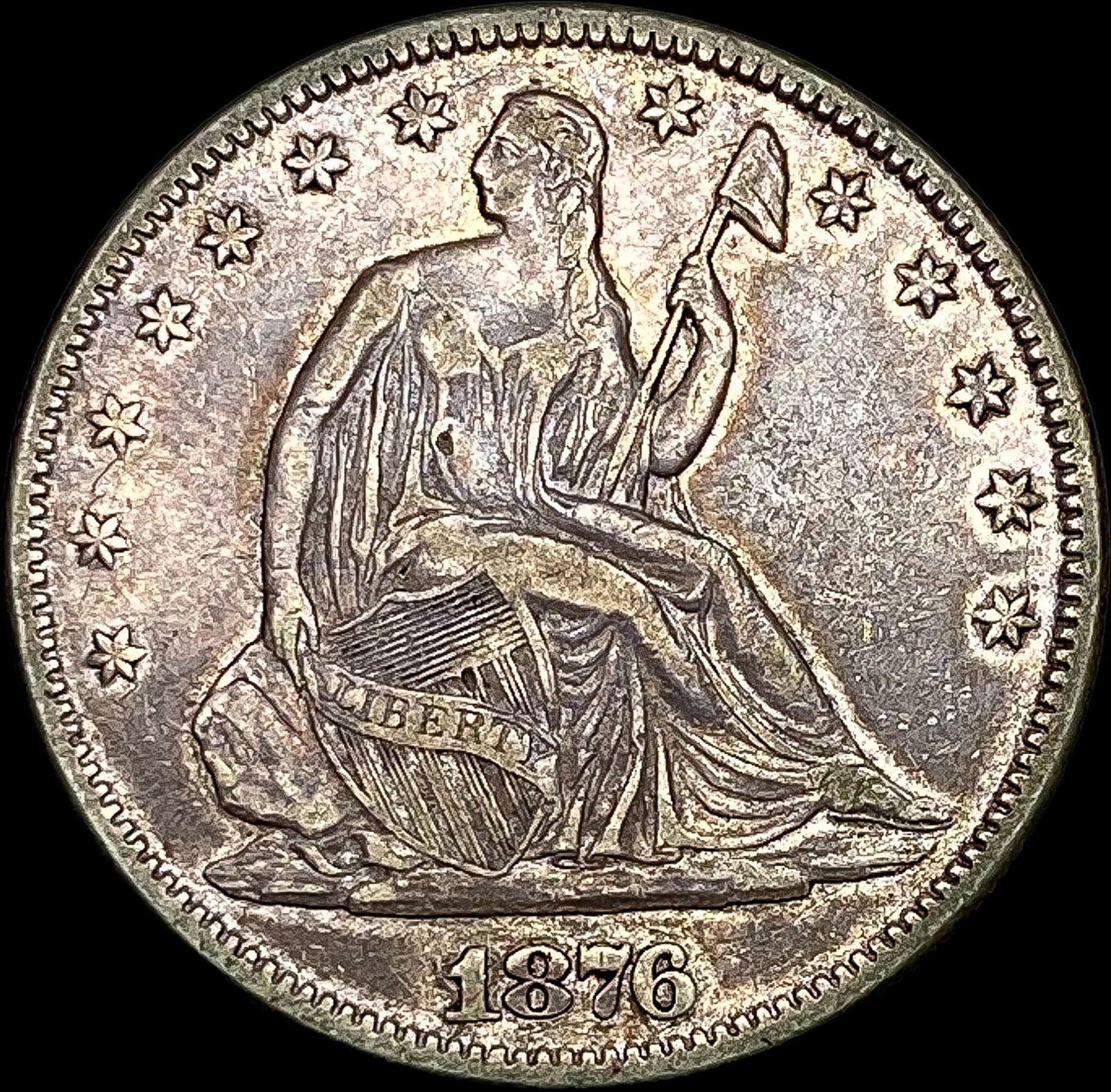 1876 Seated Liberty Half Dollar NEARLY  UNCIRCULATED (1 of 2)
