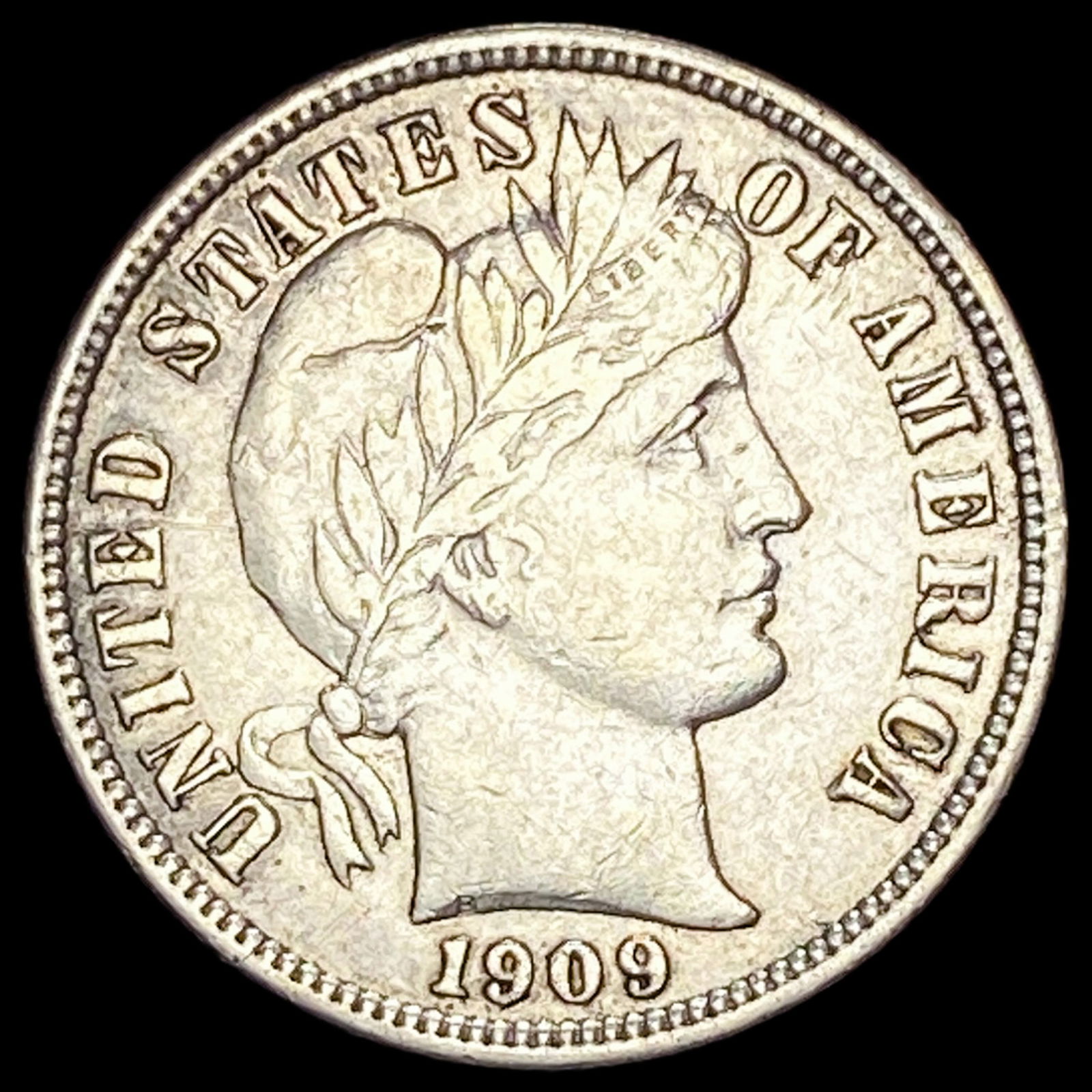1909-O Silver Barber Dime CLOSELY  UNCIRCULATED (1 of 2)