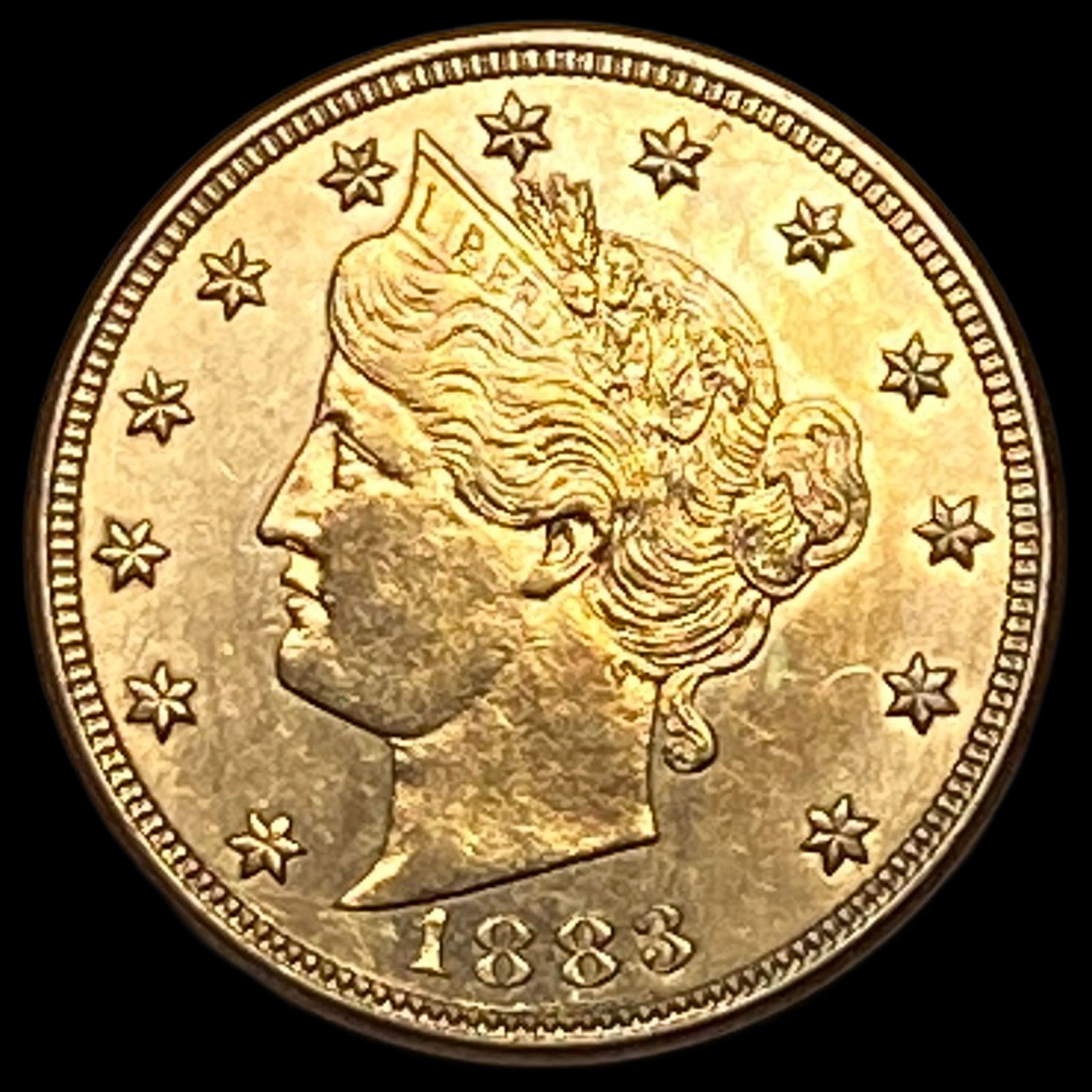 1883 W/ CENTS Liberty Head Nickel CLOSE UNC (1 of 2)