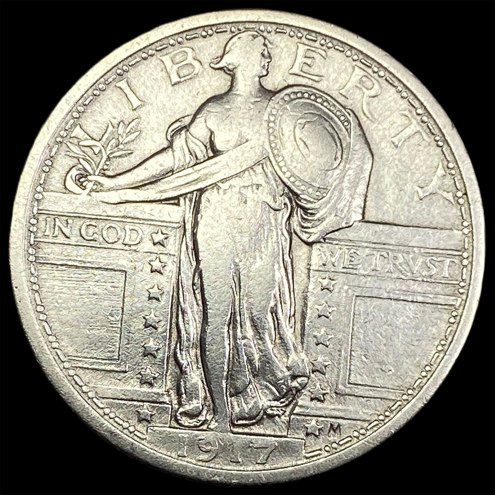 1917 Type 1 Standing Liberty Quarter LIGHTLY  CIRCULATED (1 of 2)