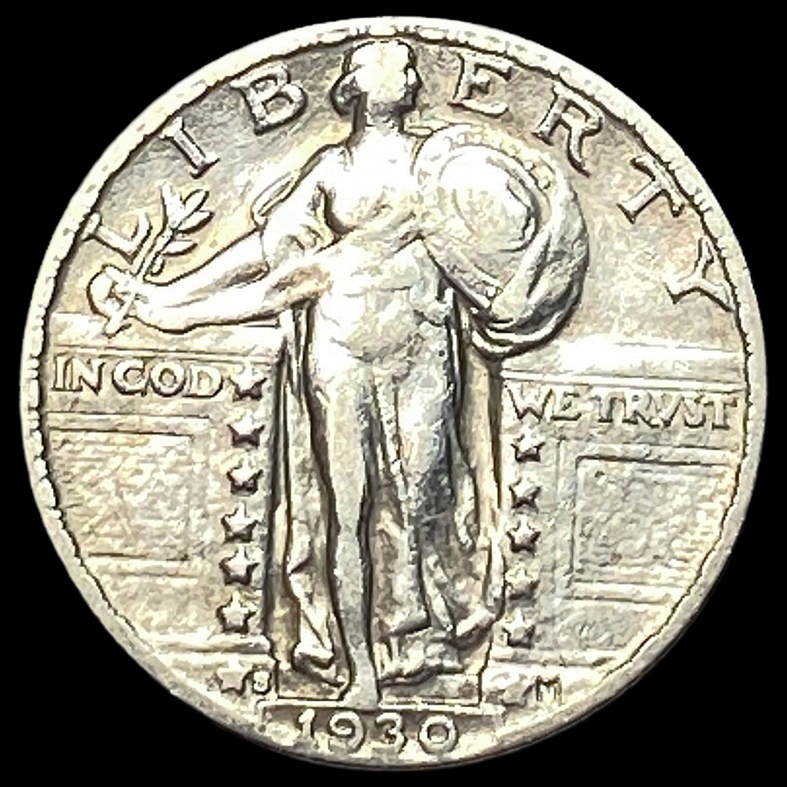 1930-S Standing Liberty Silver Quarter ABOUT UNCIRCULATED (1 of 2)