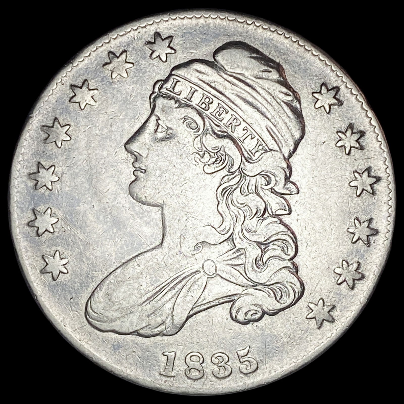 1835 Capped Bust Half Dollar NEARLY  UNCIRCULATED (1 of 2)