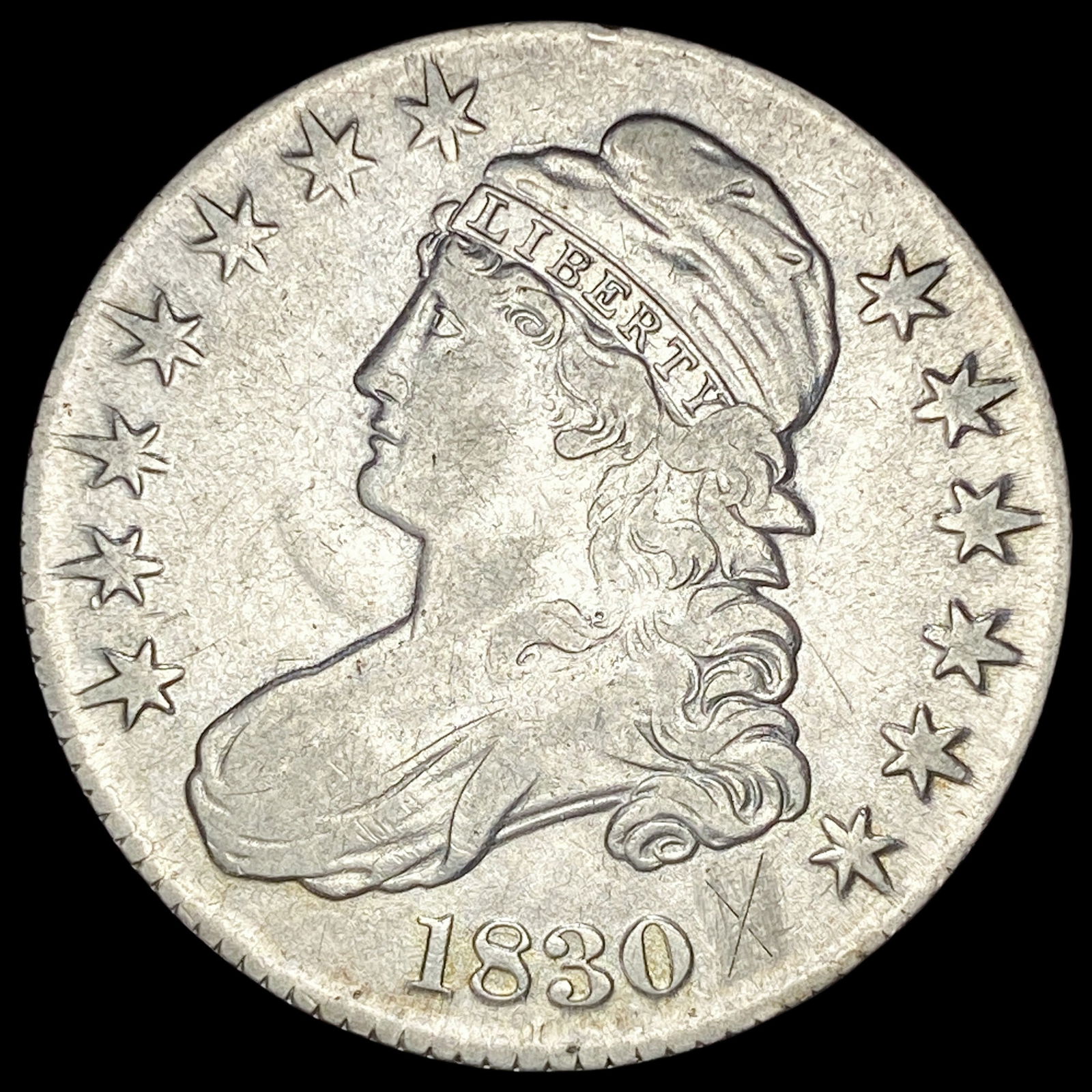 1830 Capped Bust Half Dollar NEARLY  UNCIRCULATED (1 of 2)