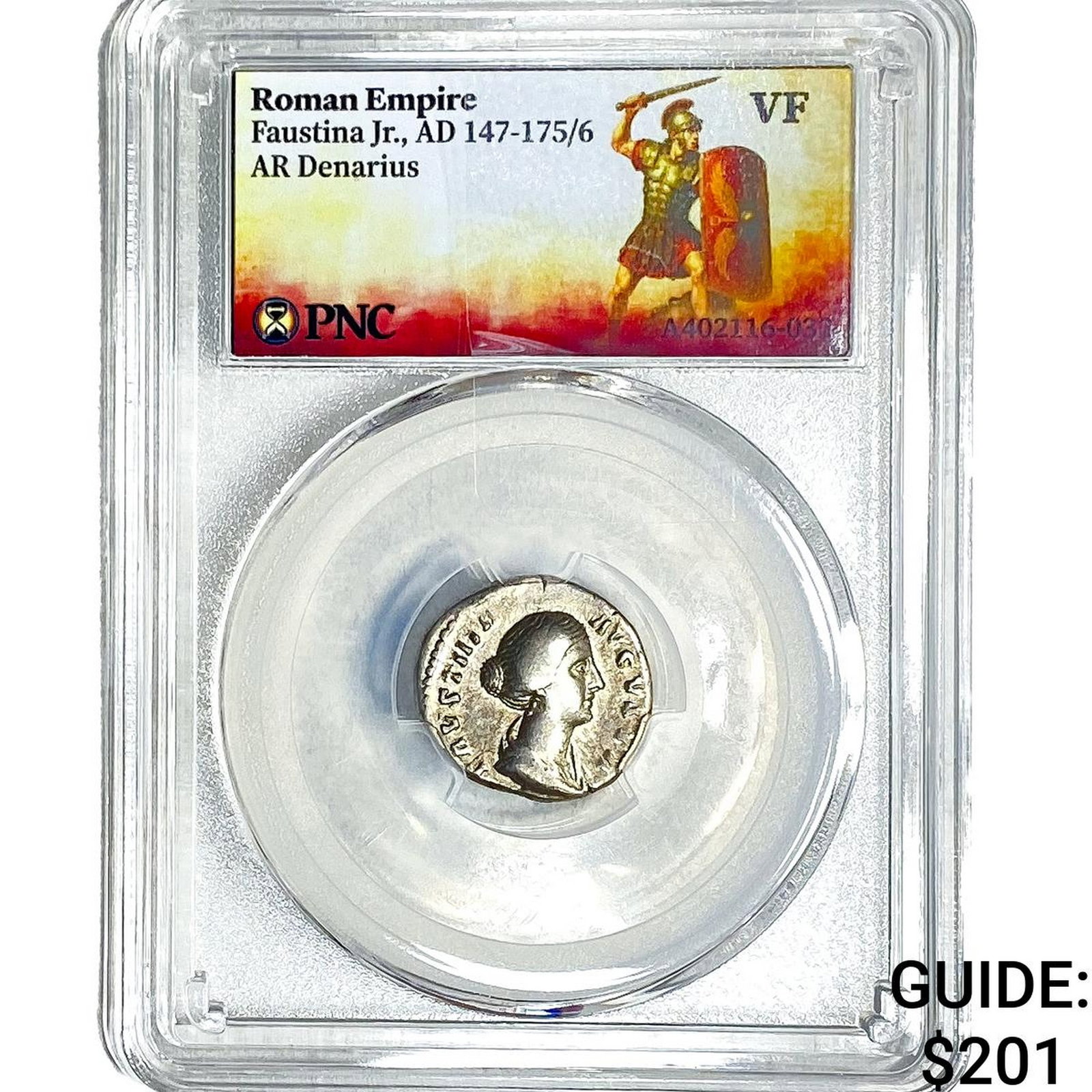 Roman Faustina Jr.,AD 147-175/6 AR Denarius PNC VF: Roman Faustina Jr.,AD 147-175/6 AR Denarius PNC VF