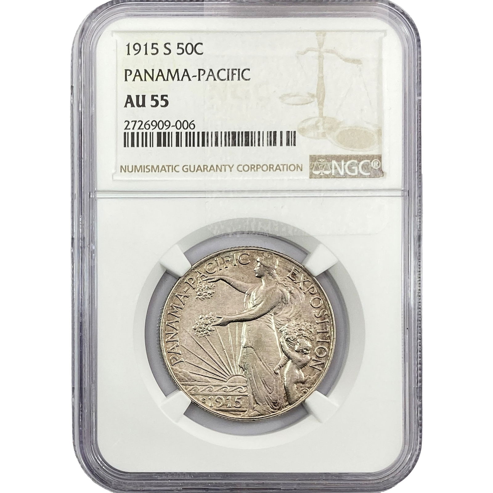 1915-S Panama-Pacific Half Dollar NGC AU55 (1 of 2)