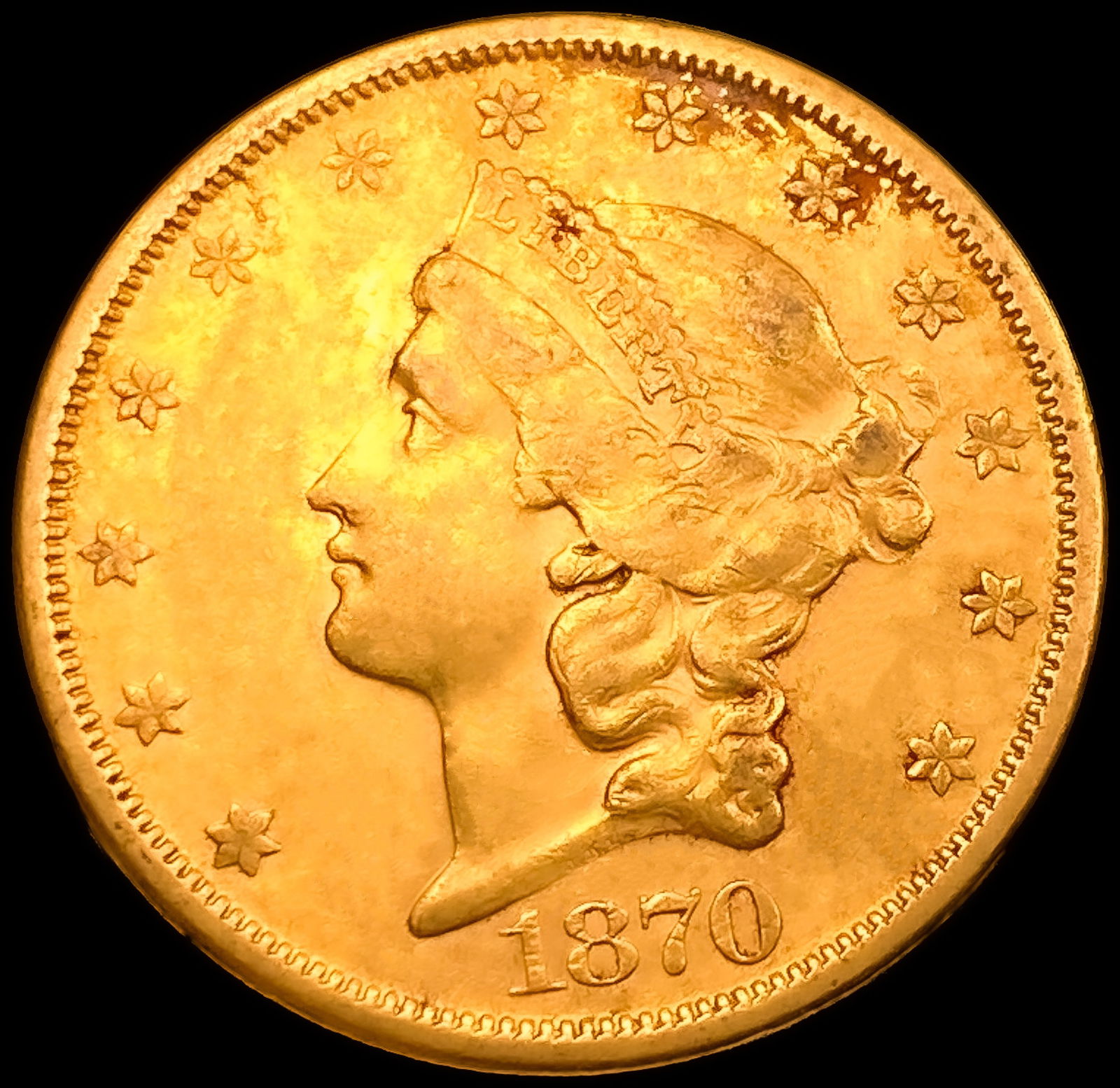 1870-S $20 Gold Double Eagle (1 of 2)