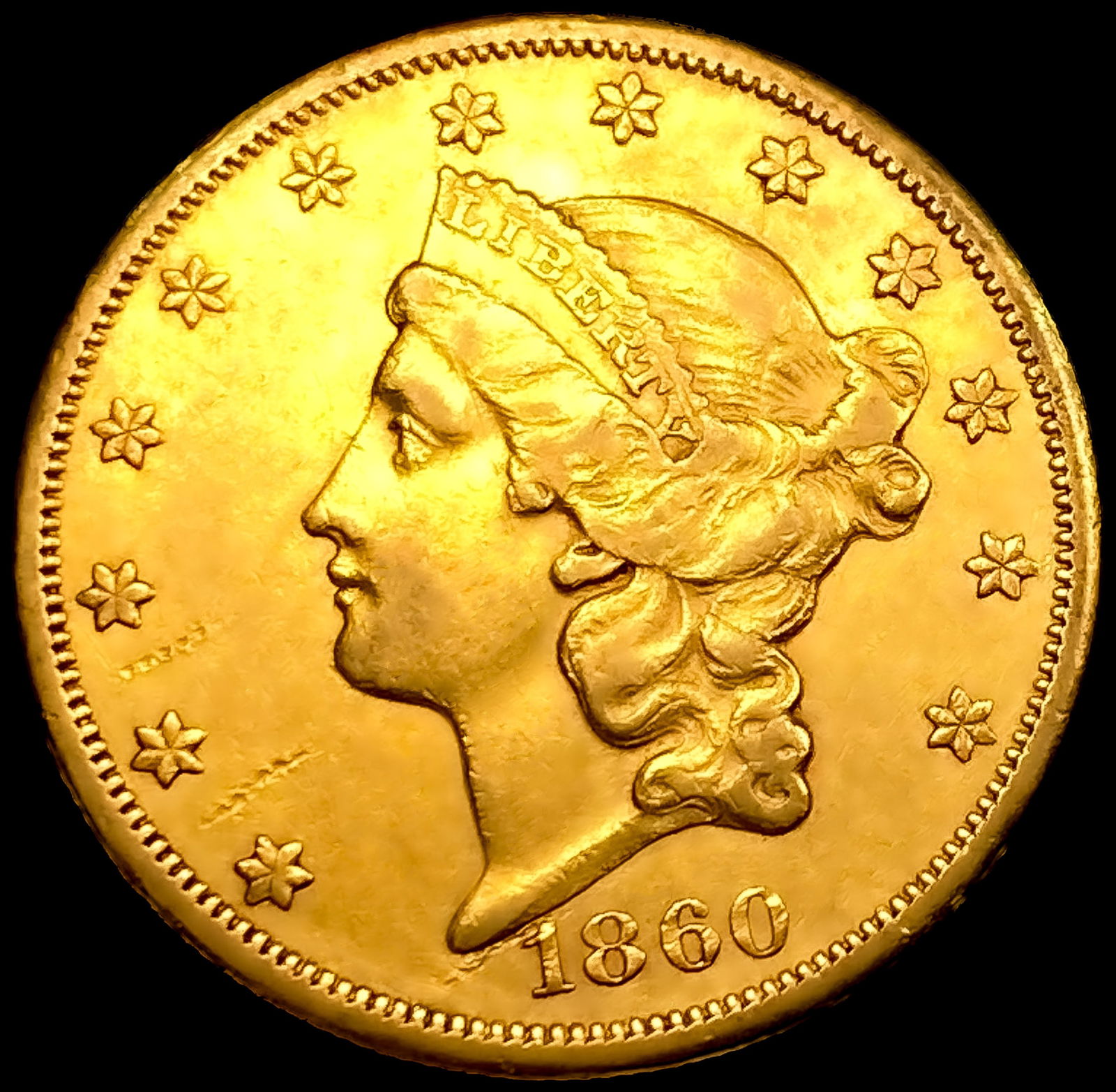 1860-S $20 Gold Double Eagle (1 of 2)