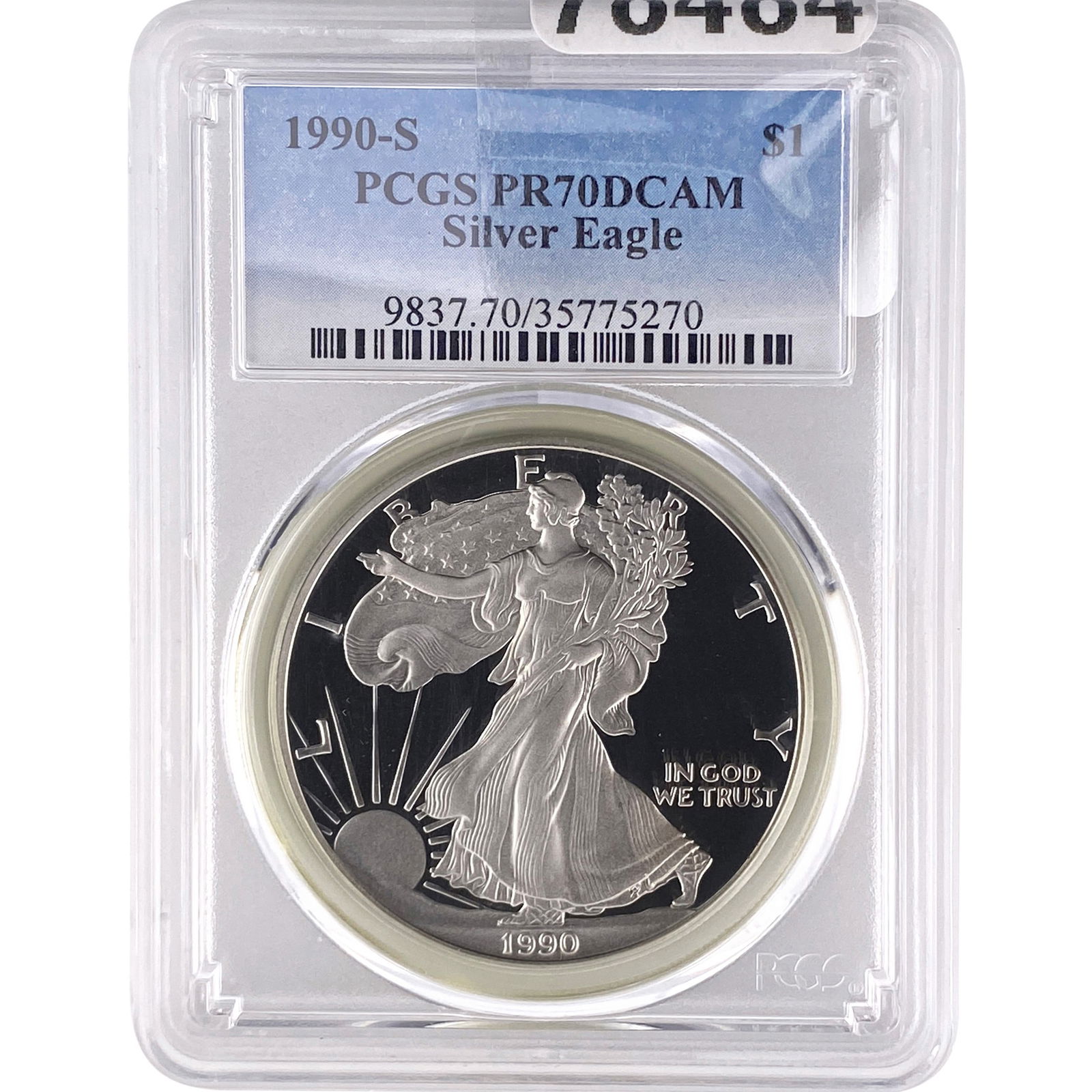 1990-S Silver Eagle PCGS PR70 DCAM (1 of 2)