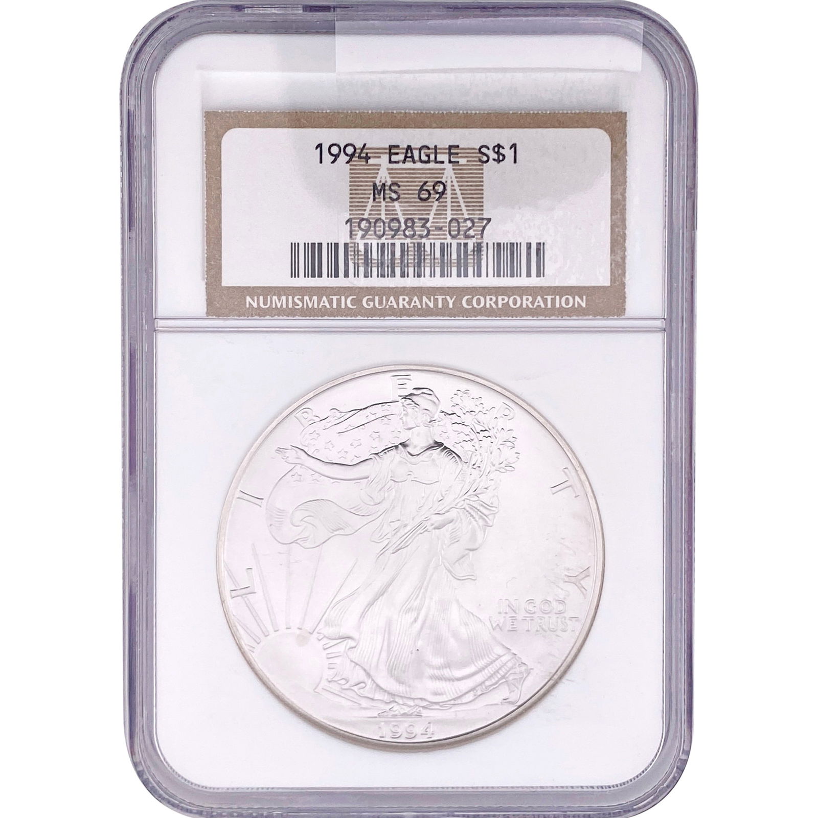 1994 Silver Eagle NGC MS69 (1 of 2)