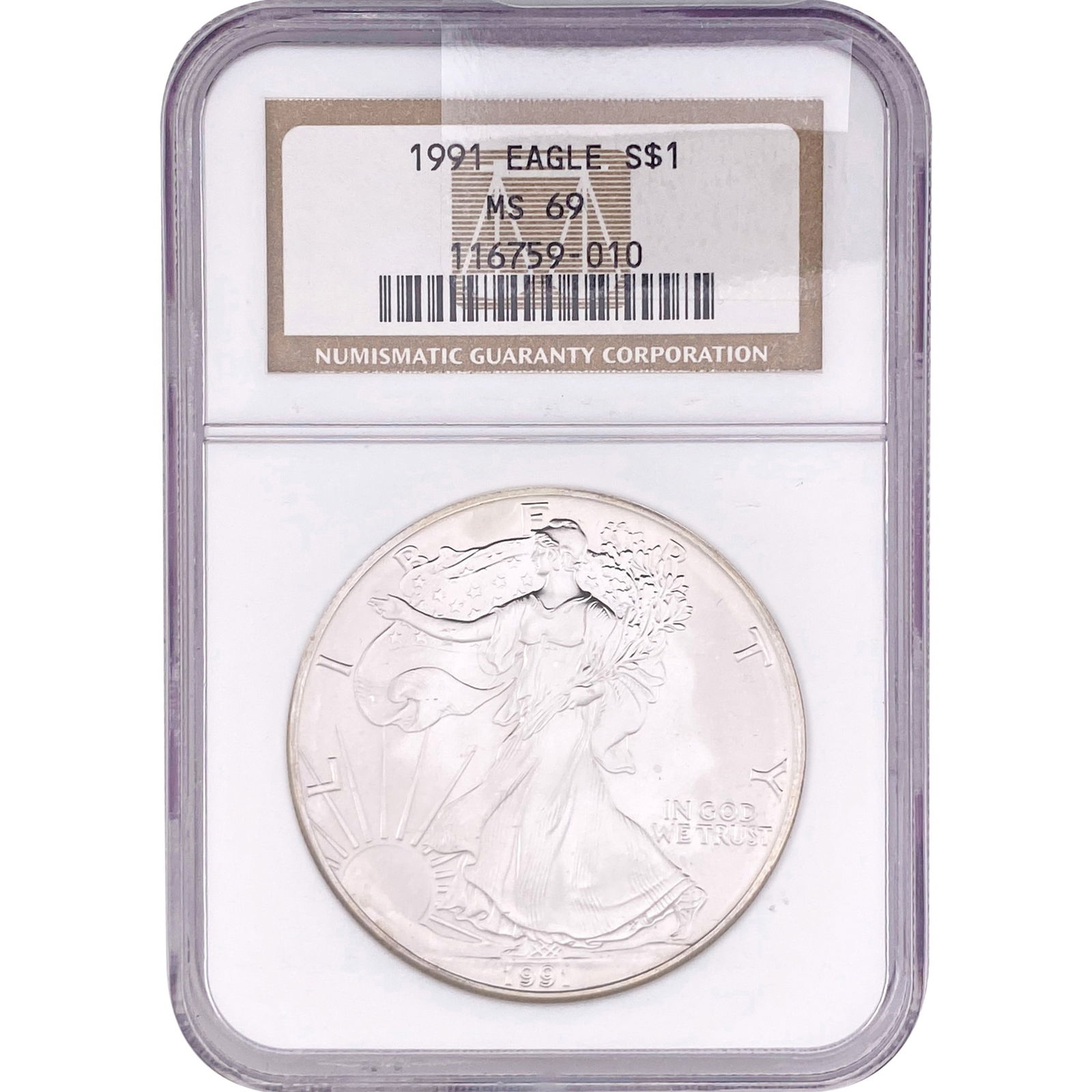 1991 Silver Eagle NGC MS69 (1 of 2)