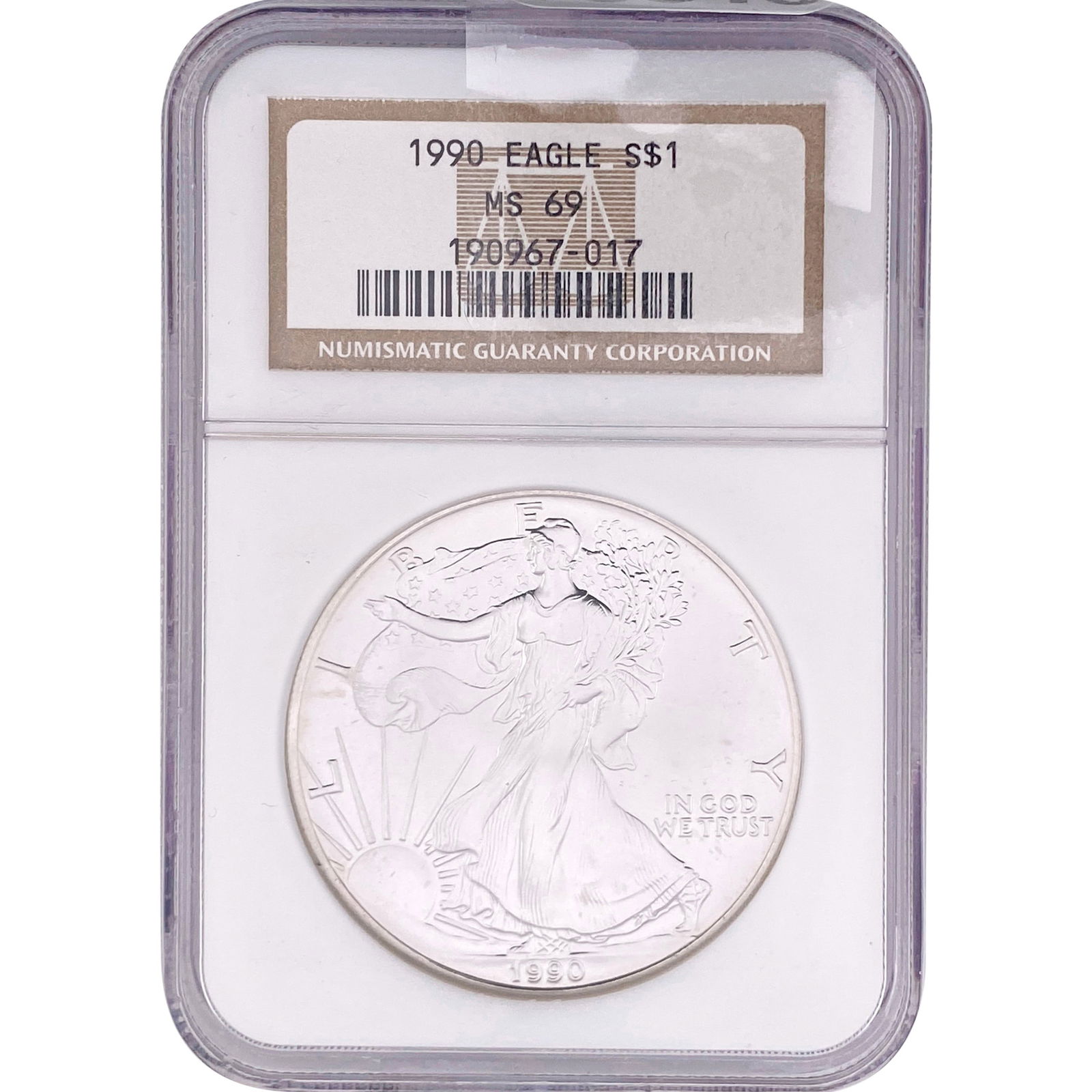 1990 Silver Eagle NGC MS69 (1 of 2)