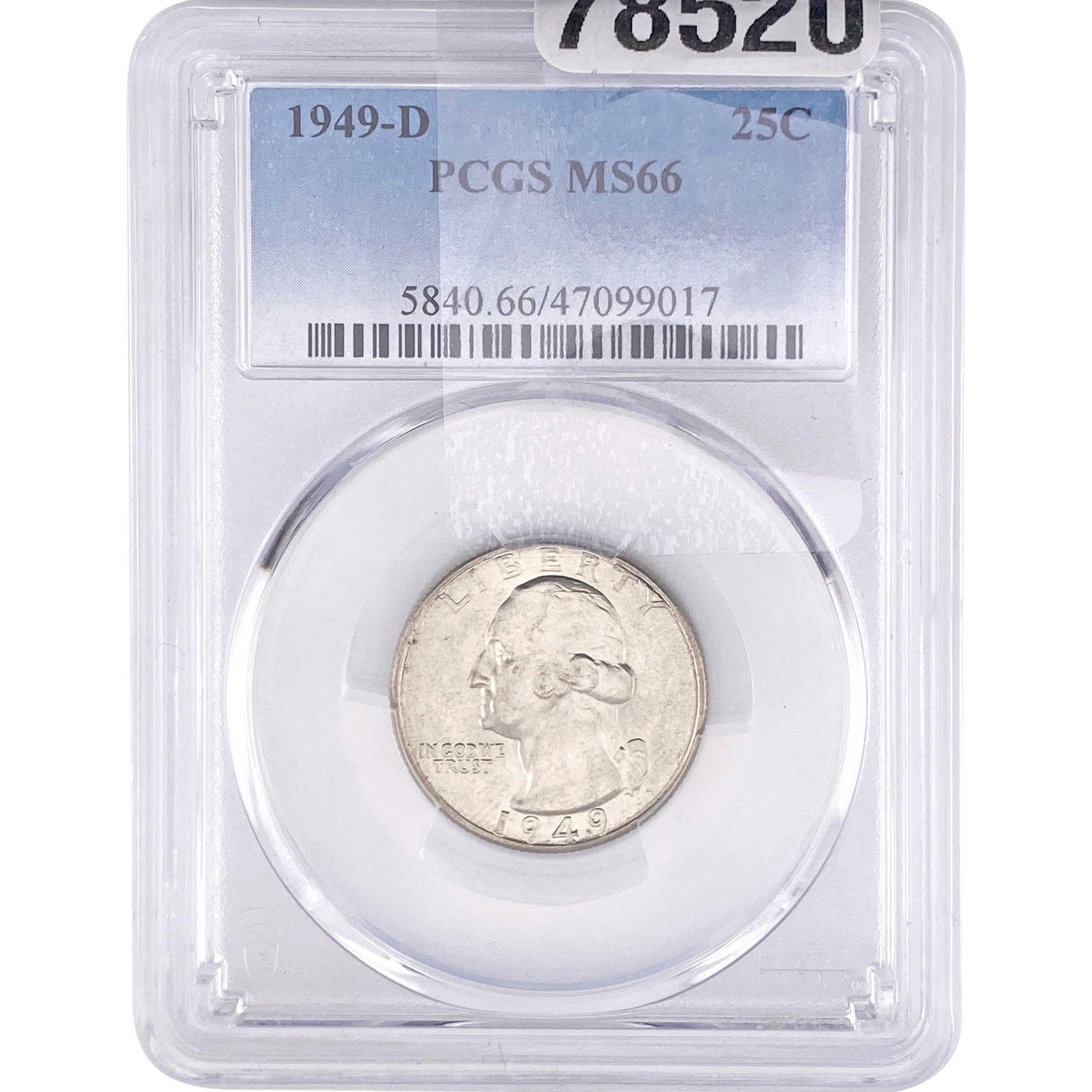 1949-D Washington Silver Quarter PCGS MS66 (1 of 2)