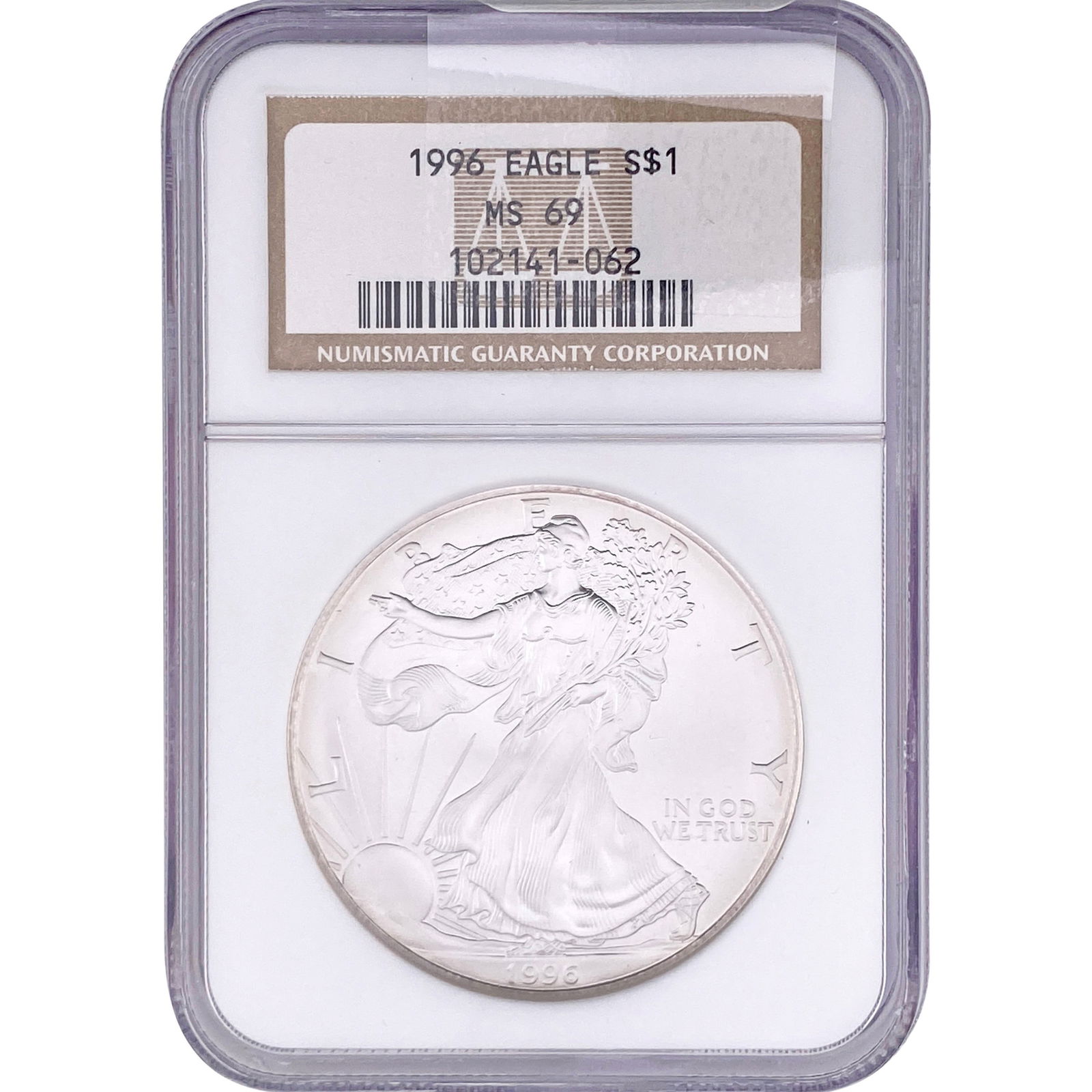 1996 Silver Eagle NGC MS69 (1 of 2)