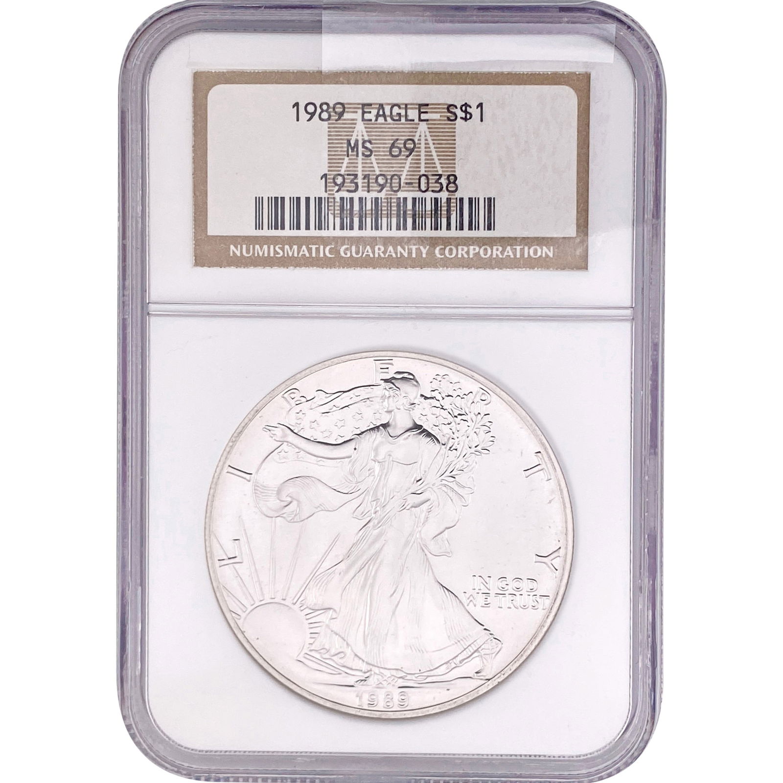 1989 Silver Eagle NGC MS69 (1 of 2)
