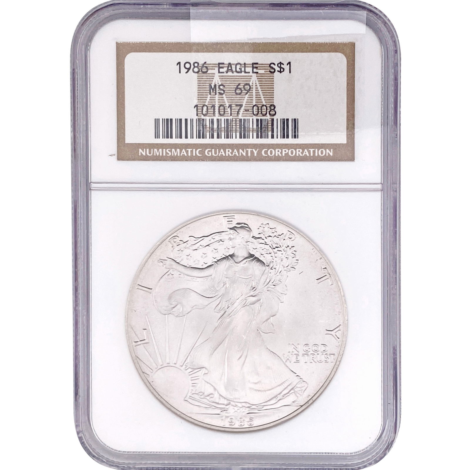 1986 Silver Eagle NGC MS69 (1 of 2)