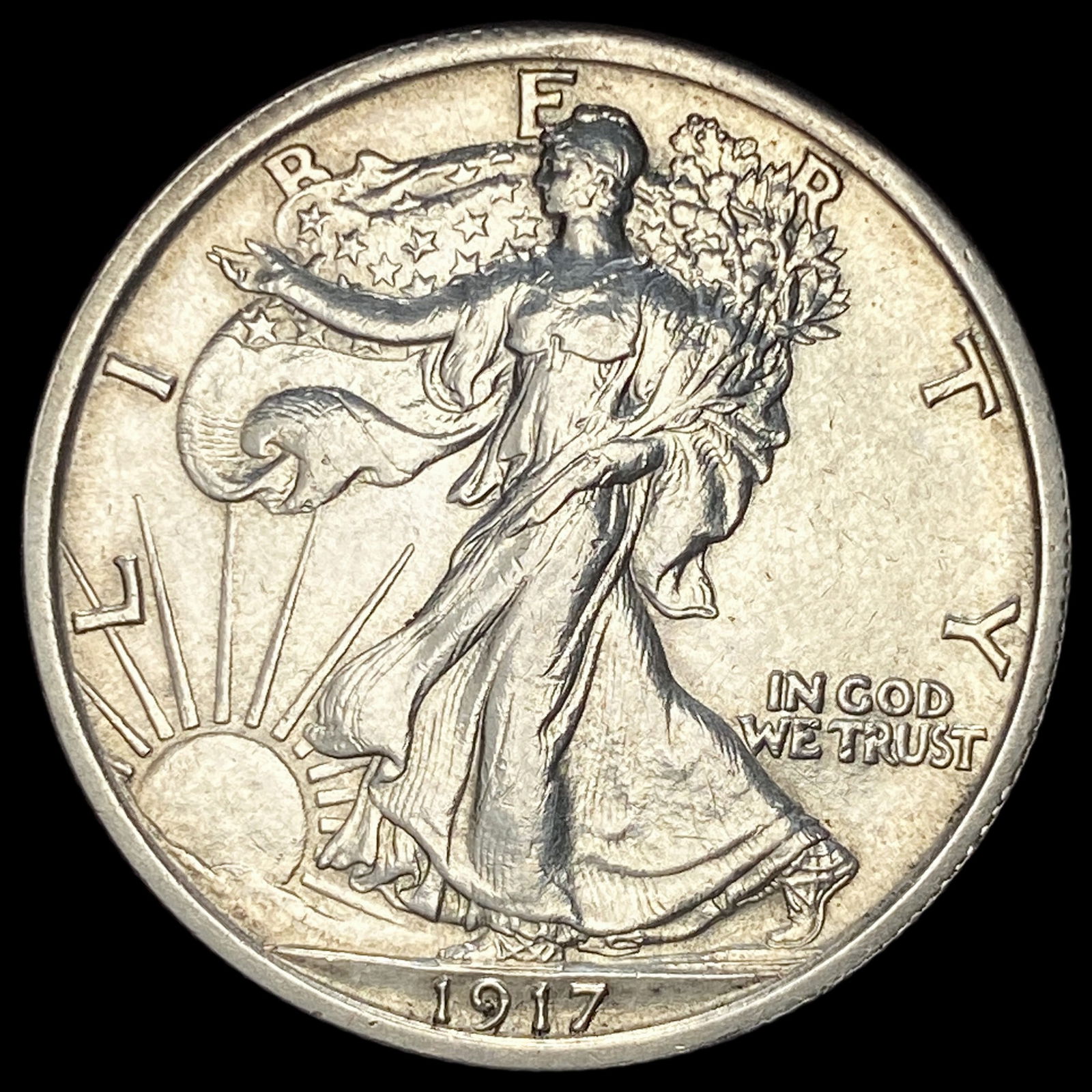 1917 Walking Liberty Half Dollar CLOSELY  UNCIRCULATED (1 of 2)
