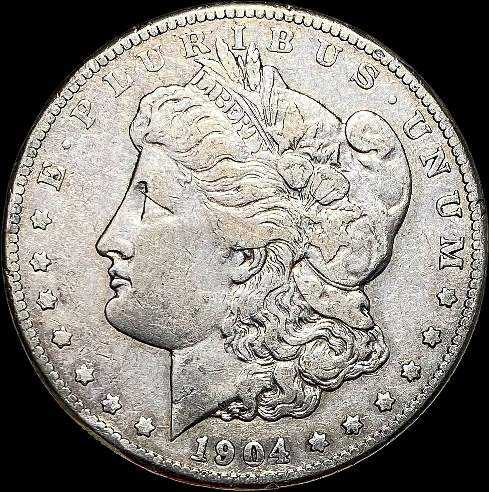 1904-S Silver Morgan Dollar ABOUT  UNCIRCULATED (1 of 2)