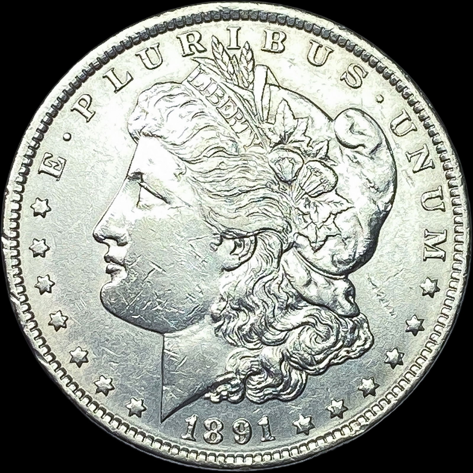 1891-O Silver Morgan Dollar CLOSELY  UNCIRCULATED (1 of 2)