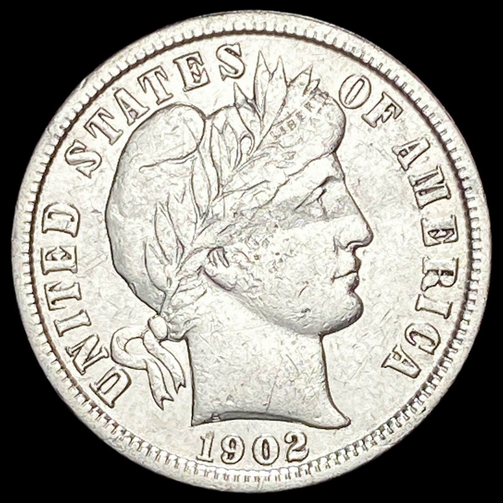 1902 Barber Dime NEARLY UNCIRCULATED (1 of 2)