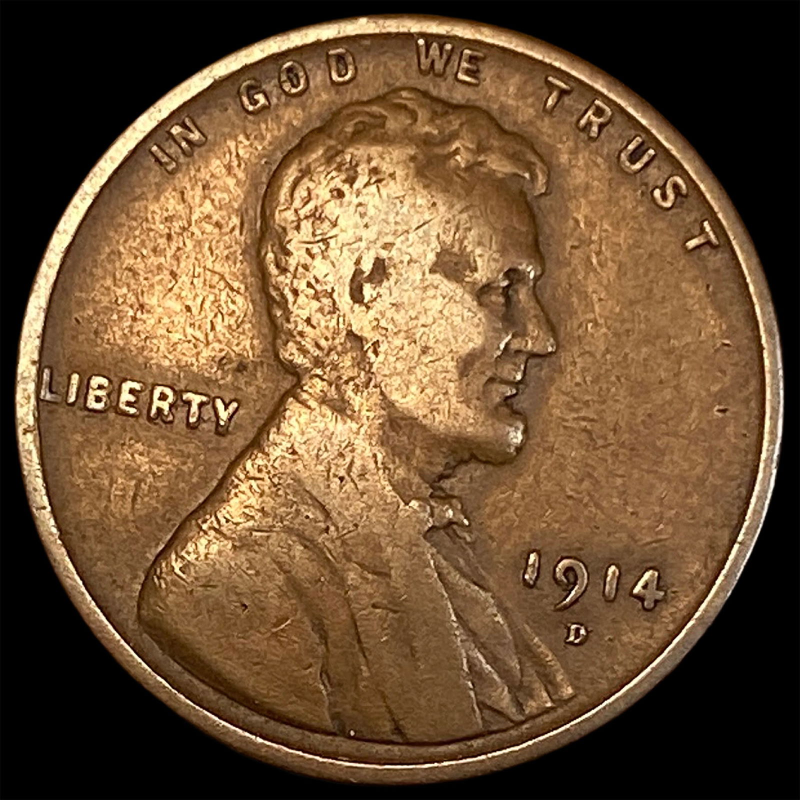1914-D Lincoln Wheat Cent LIGHTLY CIRCULATED (1 of 2)
