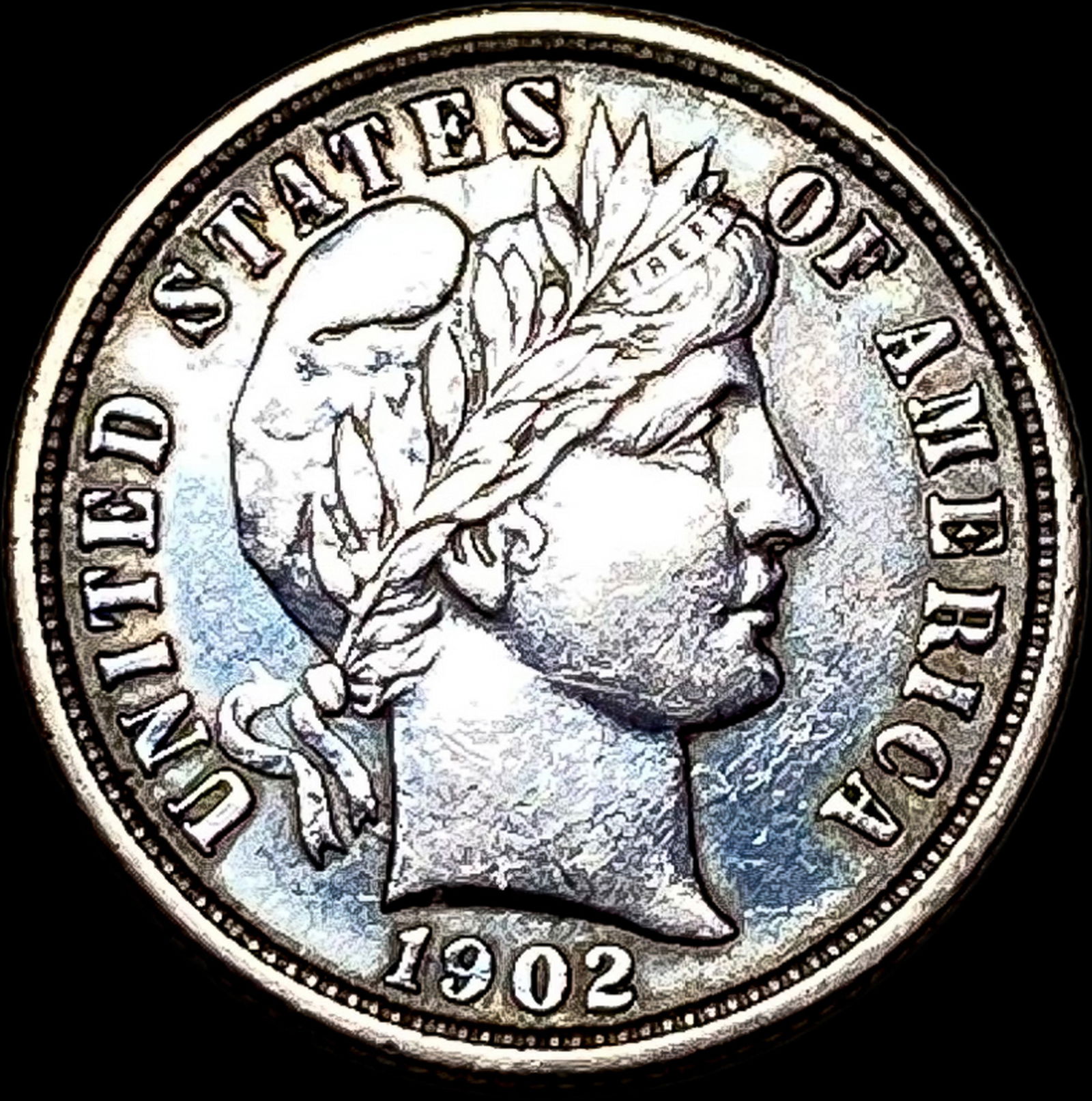 1902-O Silver Barber Dime CLOSELY  UNCIRCULATED (1 of 2)