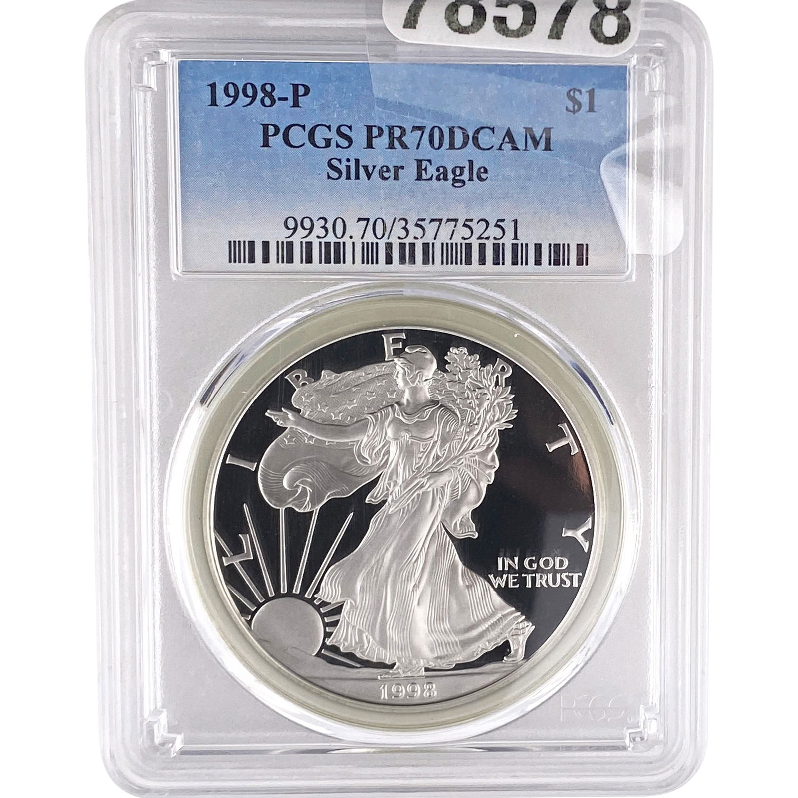 1998-P Silver Eagle PCGS PR70 DCAM (1 of 2)