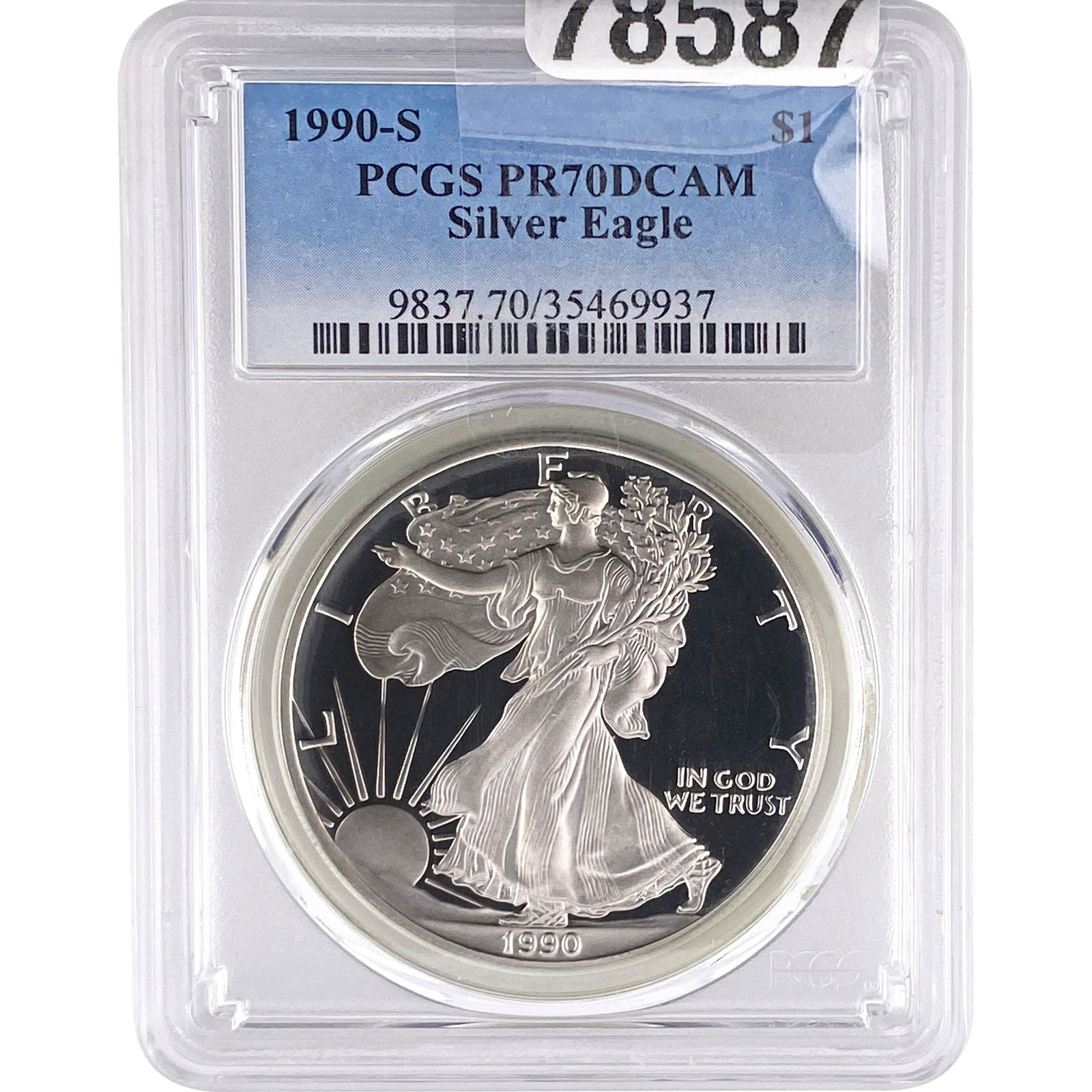 1990-S Silver Eagle PCGS PR70 DCAM (1 of 2)