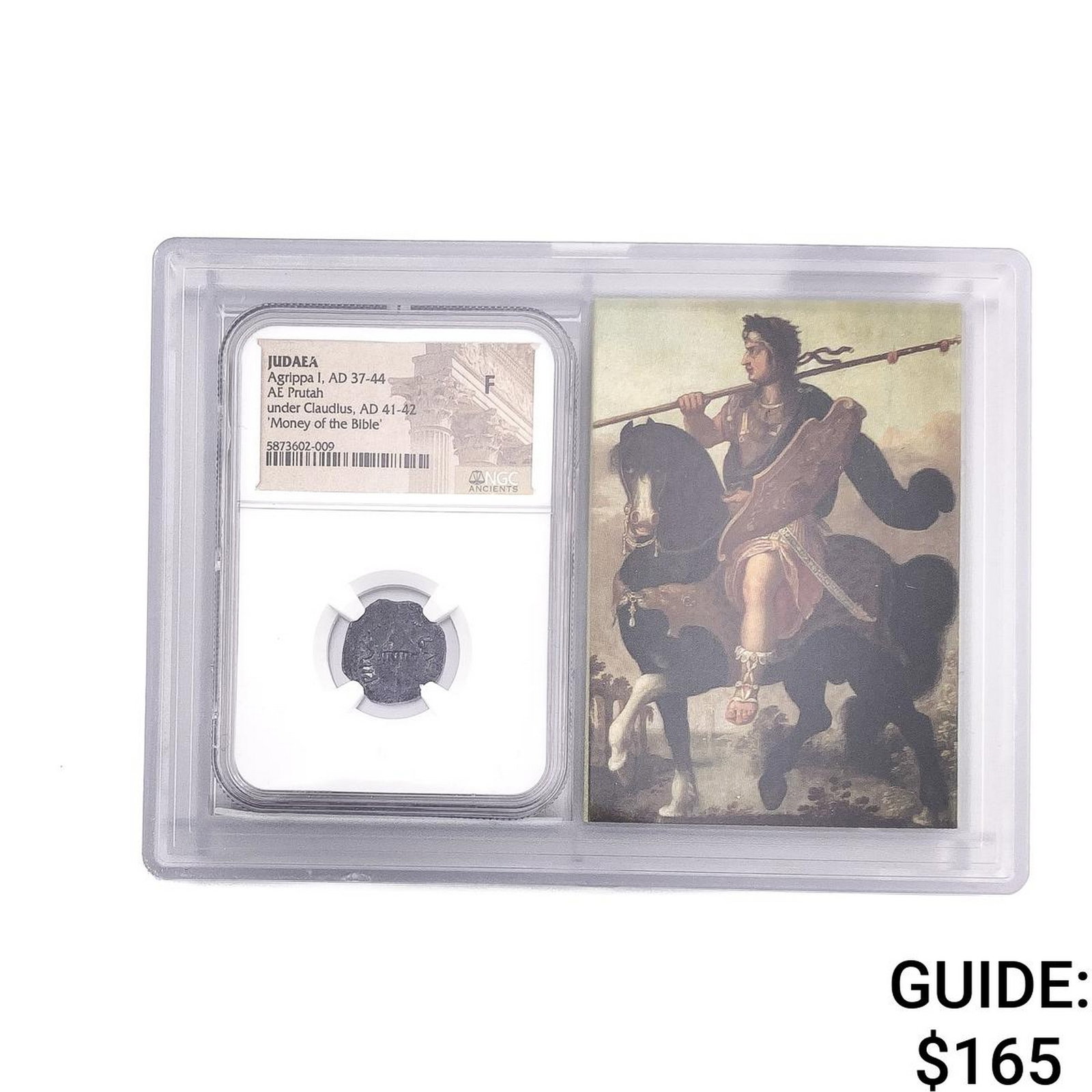 Judaea AE Prutah Agrippa I 37-44 AD NGC F: Judaea AE Prutah Agrippa I 37-44 AD NGC F