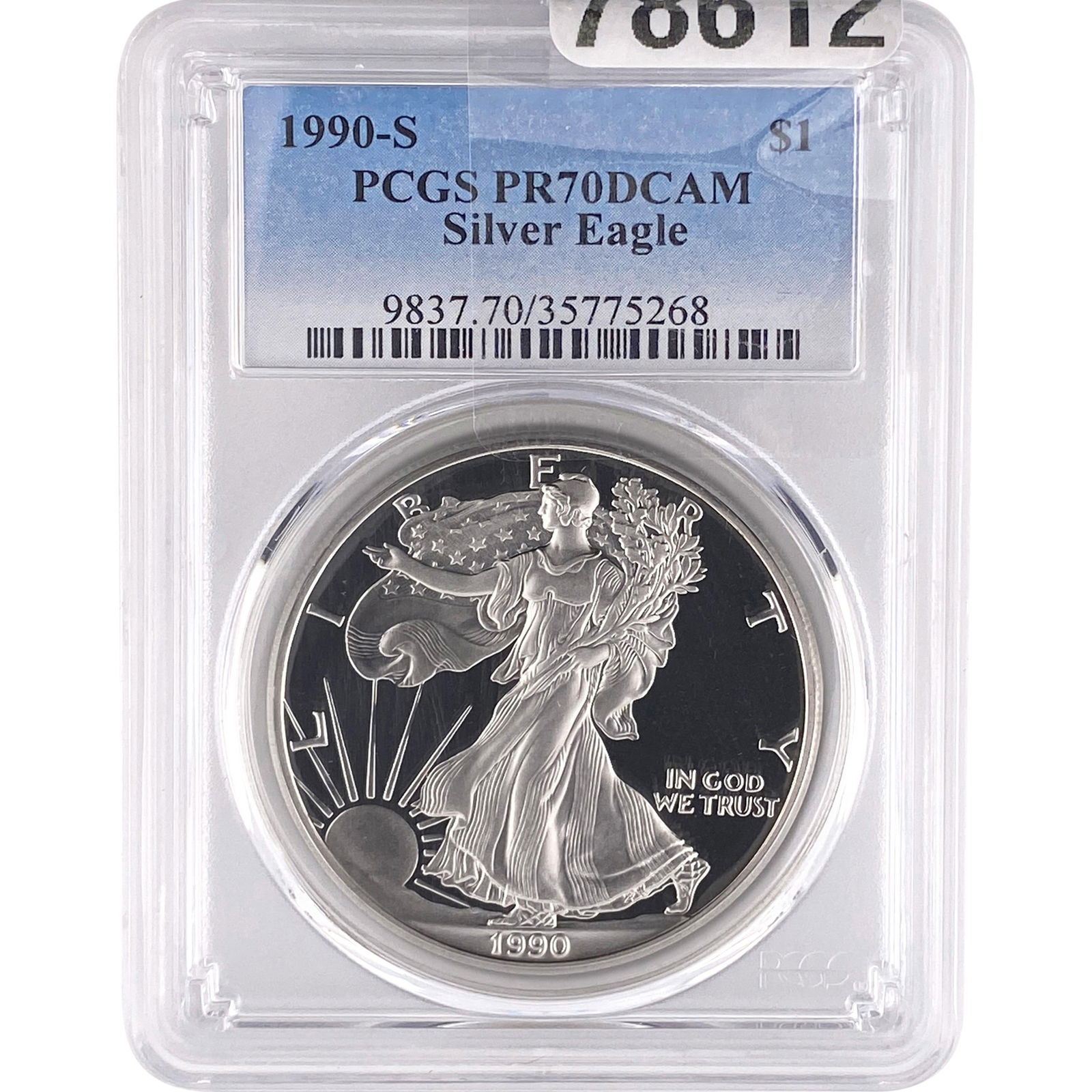 1990-S Silver Eagle PCGS PR70 DCAM (1 of 2)