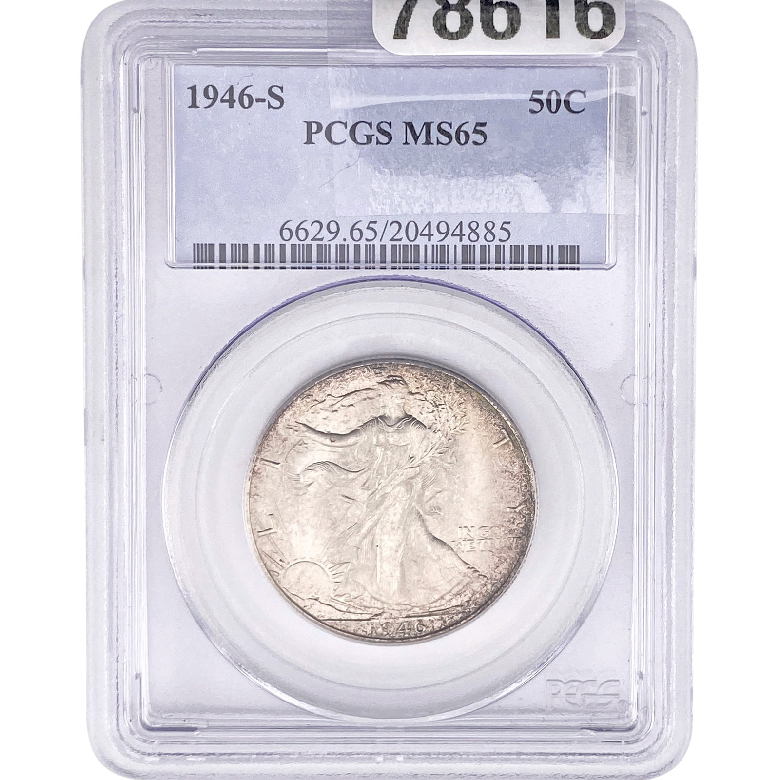 1946-S Walking Liberty Half Dollar PCGS MS65: 1946-S Walking Liberty Half Dollar PCGS MS65