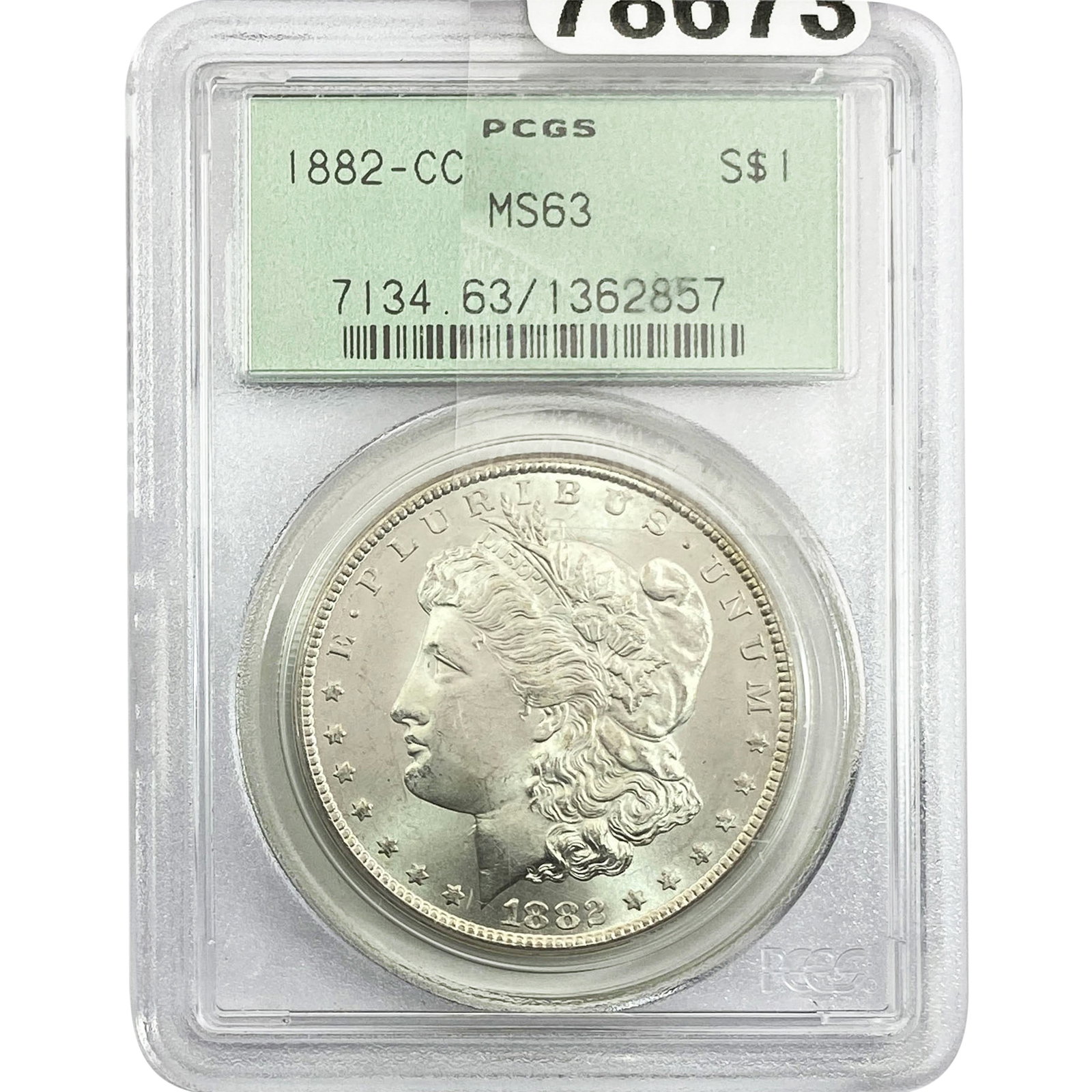 1882-CC Morgan Silver Dollar PCGS MS63: 1882-CC Morgan Silver Dollar PCGS MS63