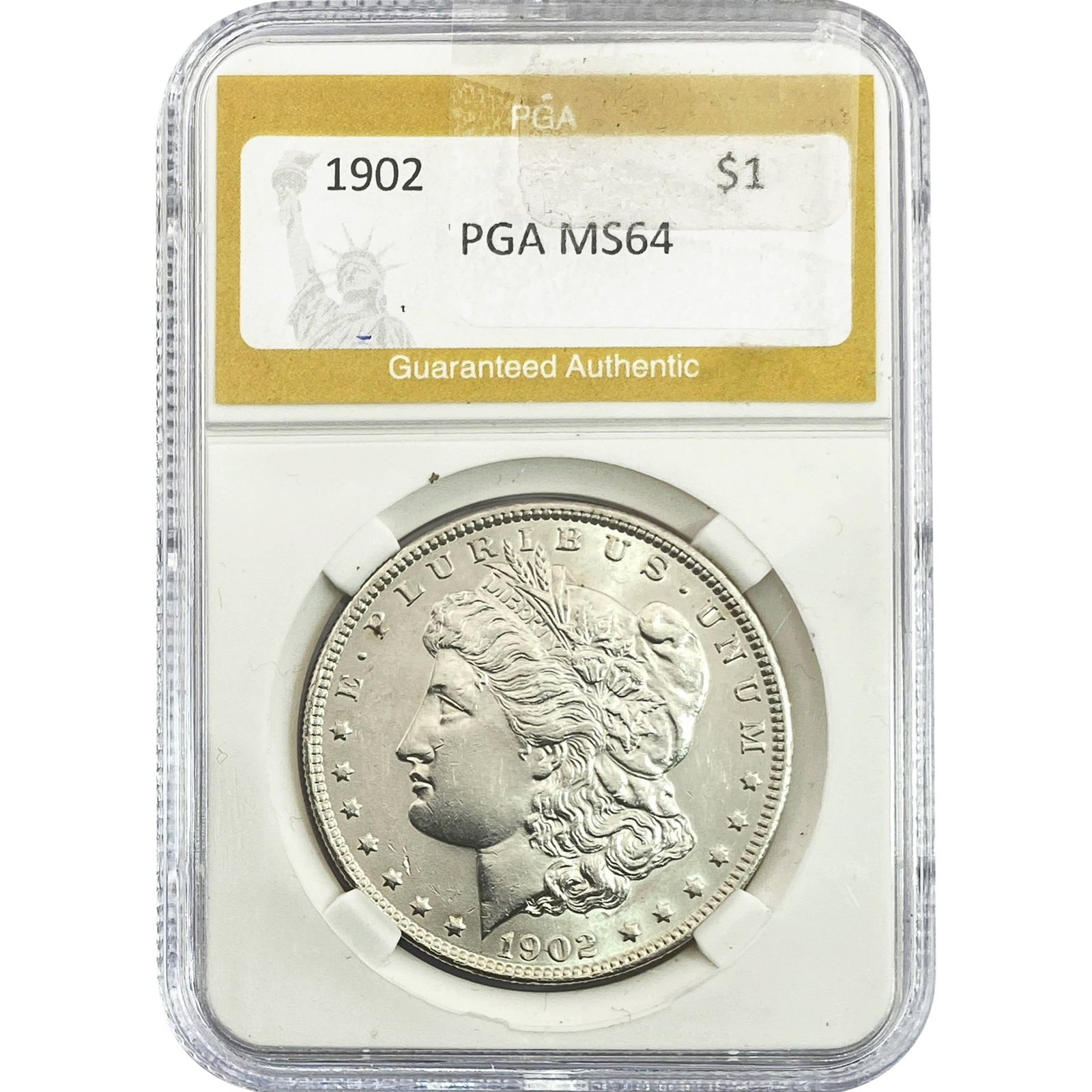 1902 Morgan Silver Dollar PGA MS64: 1902 Morgan Silver Dollar PGA MS64