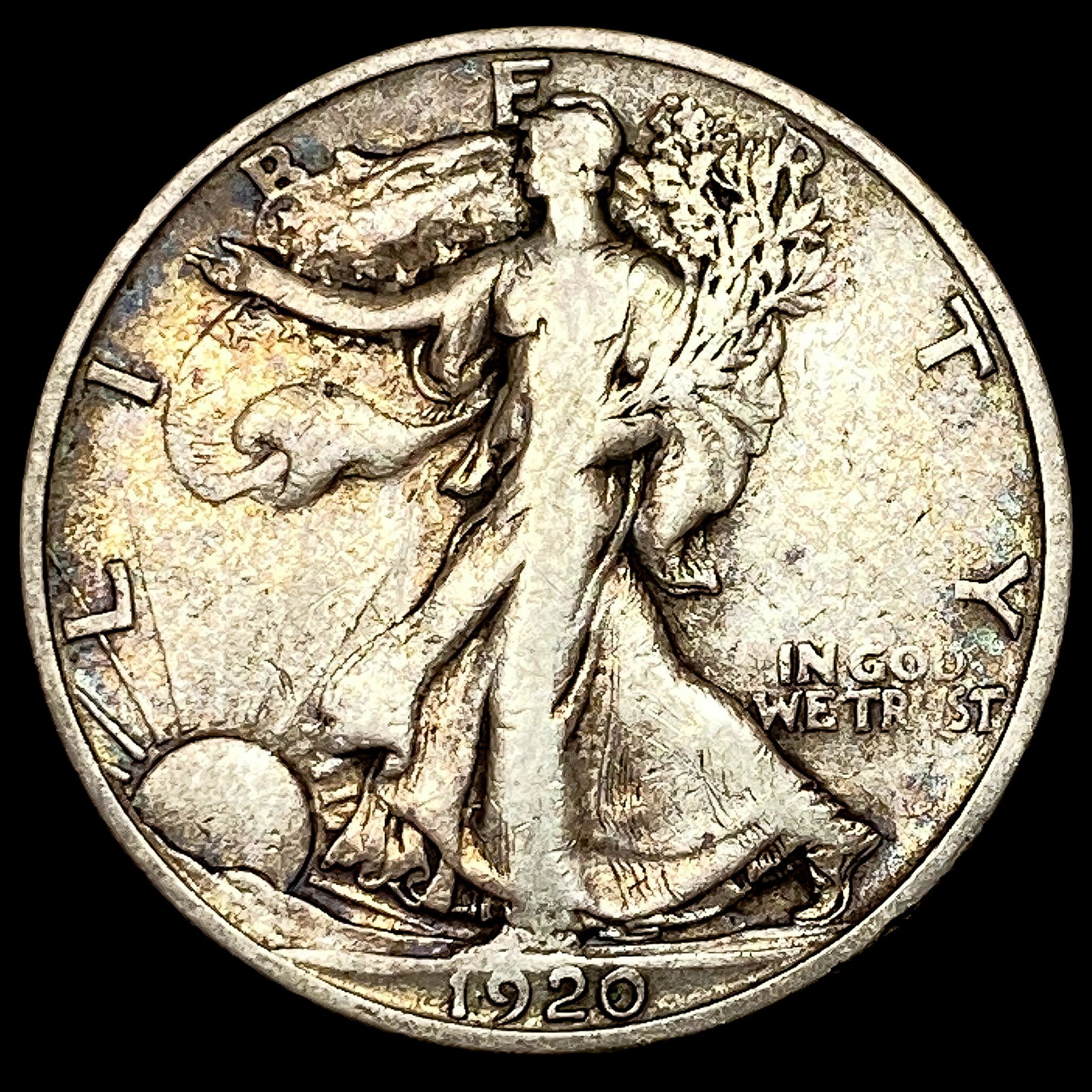1920-S Walking Liberty Half Dollar LIGHTLY CIRCULATED: 1920-S Walking Liberty Half Dollar LIGHTLY CIRCULATED