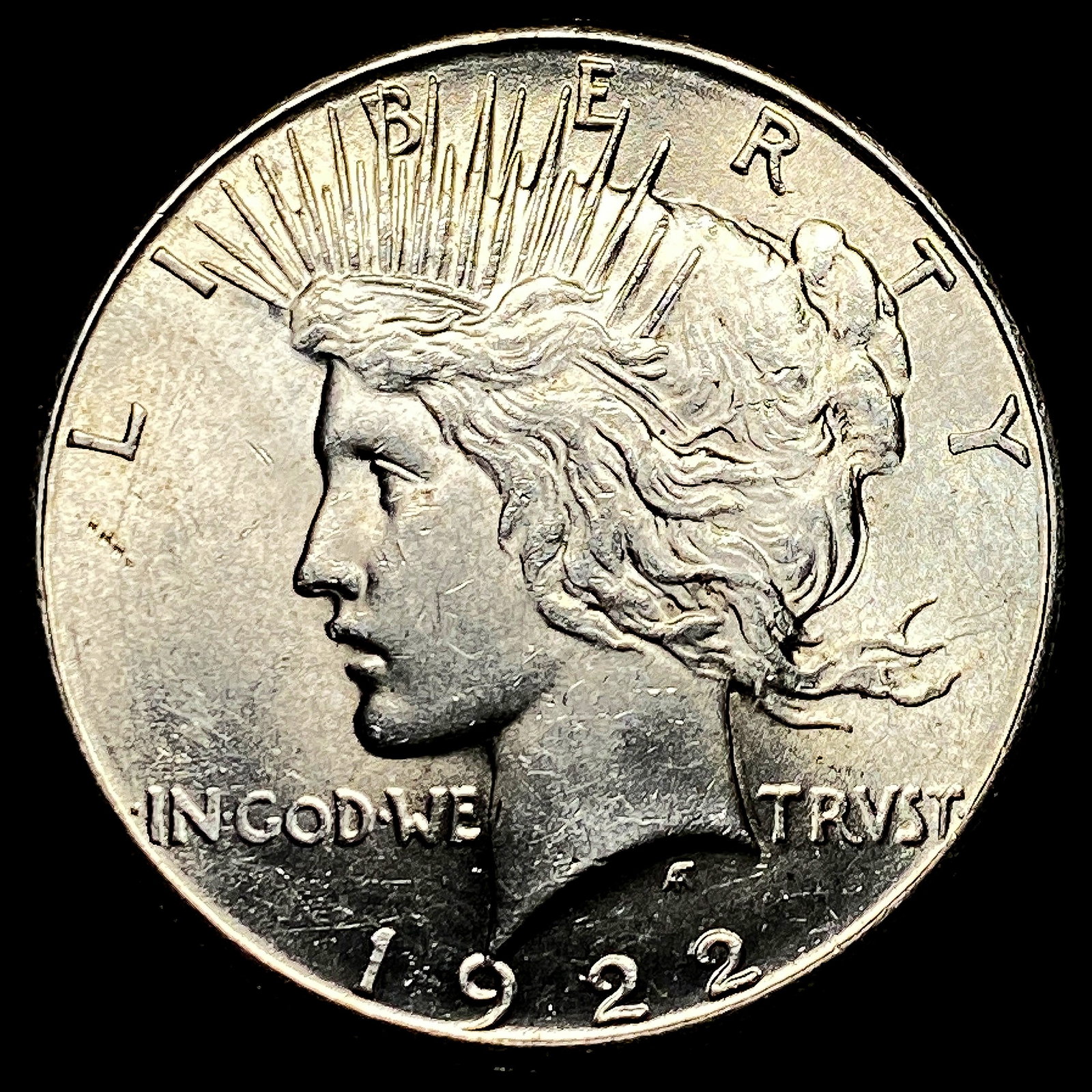 1922-S Silver Peace Dollar CHOICE AU: 1922-S Silver Peace Dollar CHOICE AU