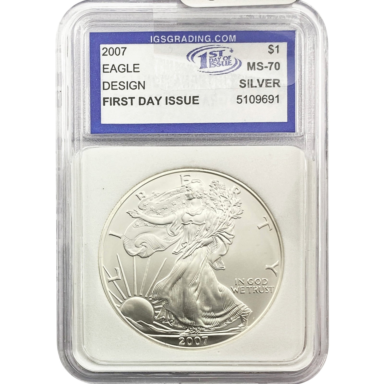 2007 Silver Eagle IGS MS70: 2007 Silver Eagle IGS MS70