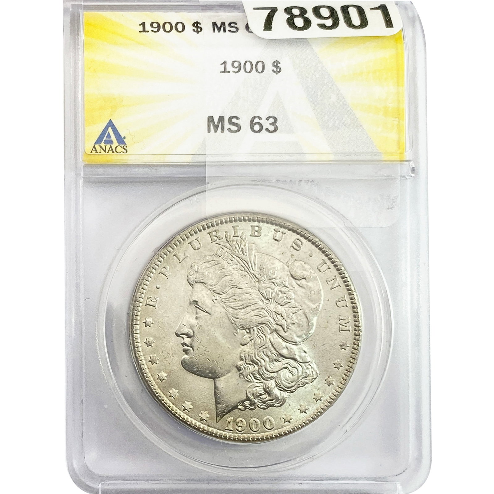 1900 Morgan Silver Dollar ANACS MS63: 1900 Morgan Silver Dollar ANACS MS63