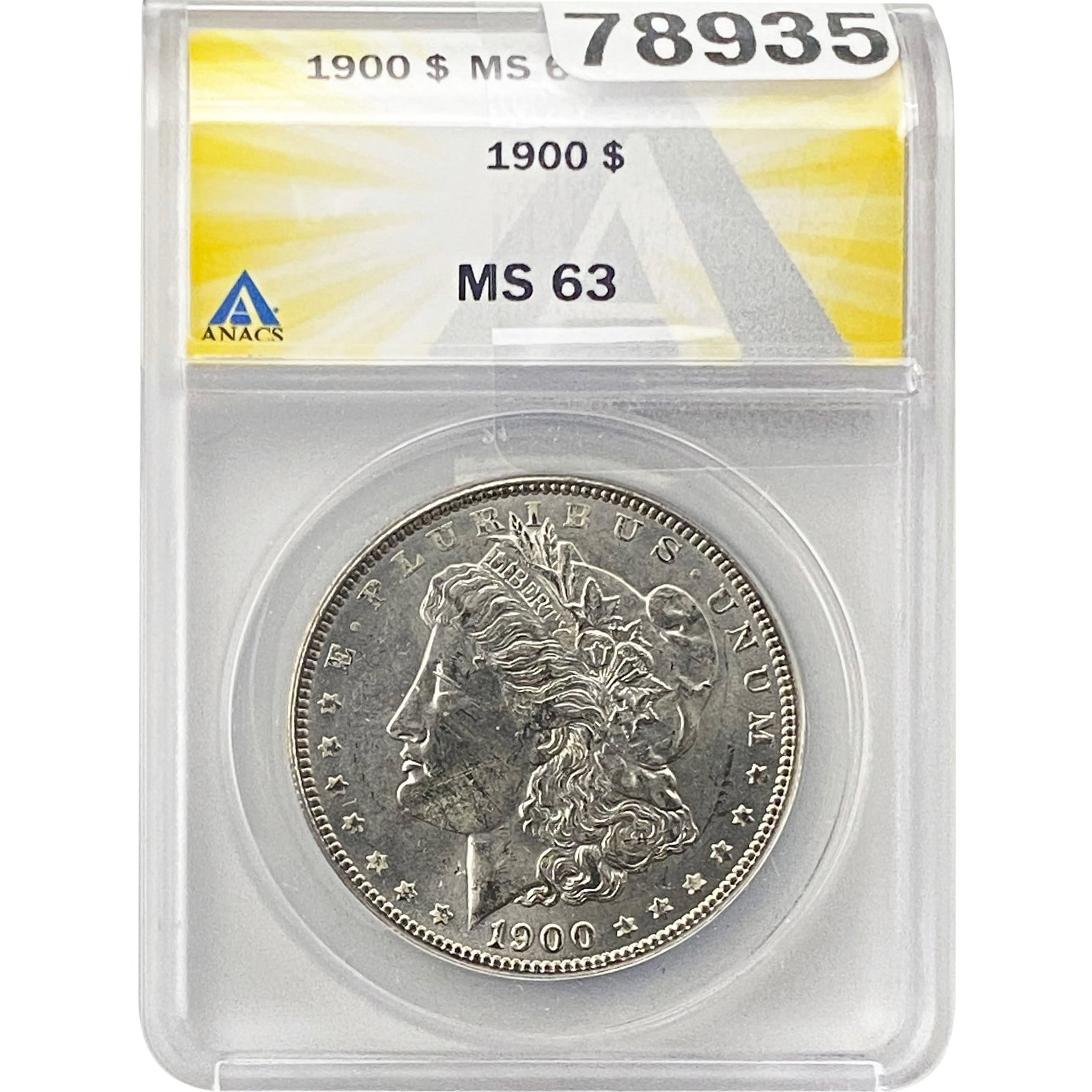 1900 Morgan Silver Dollar ANACS MS63: 1900 Morgan Silver Dollar ANACS MS63