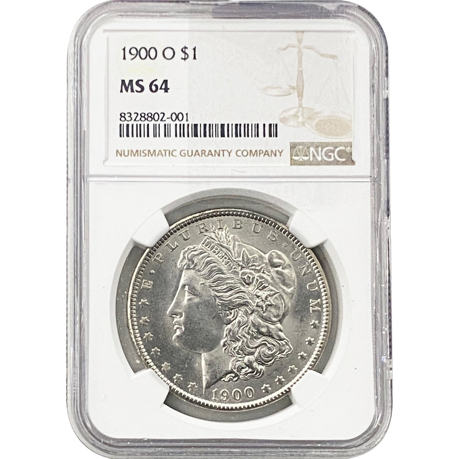 1900-O Morgan Silver Dollar NGC MS64: 1900-O Morgan Silver Dollar NGC MS64