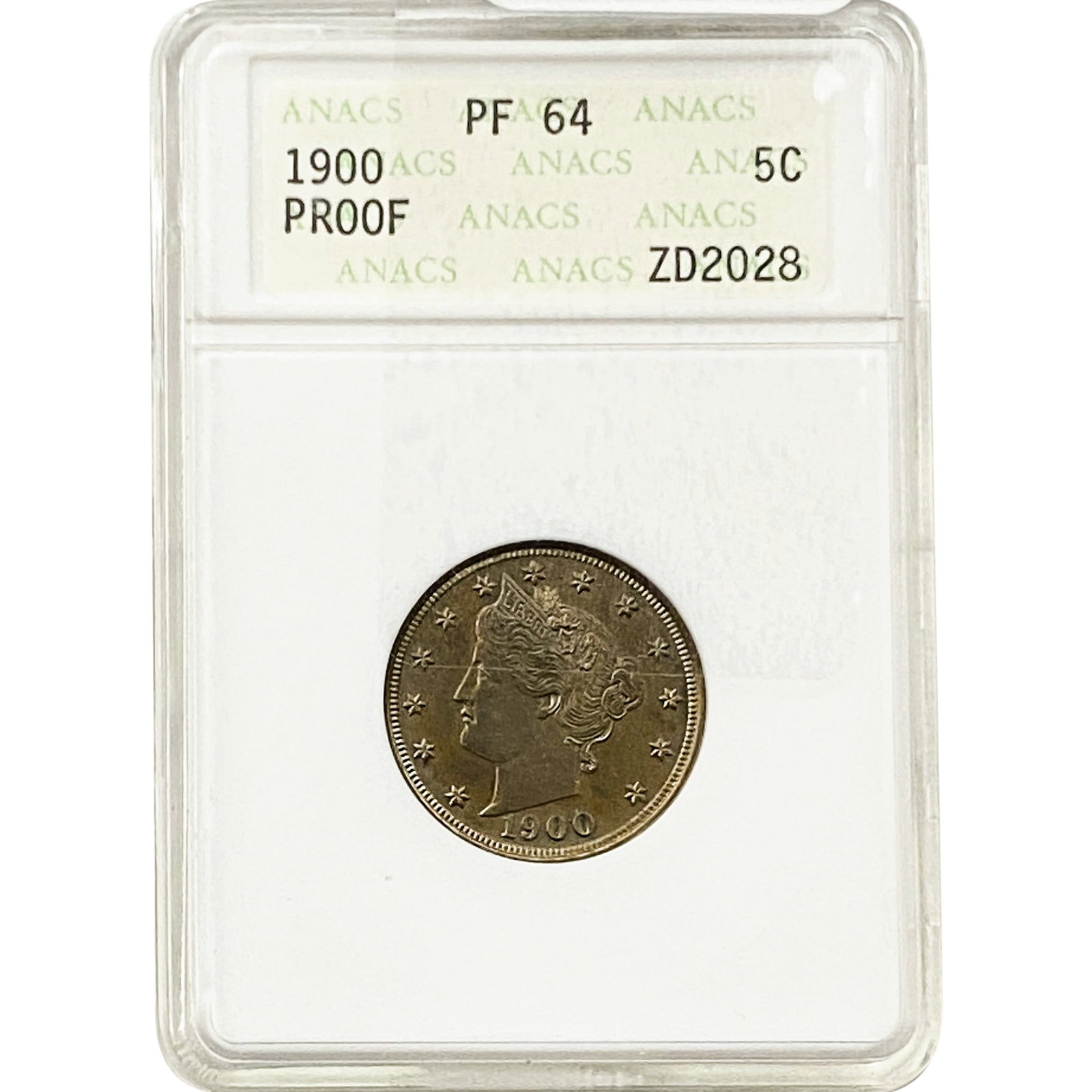 1900 Liberty Victory Nickel ANACS PF64: 1900 Liberty Victory Nickel ANACS PF64