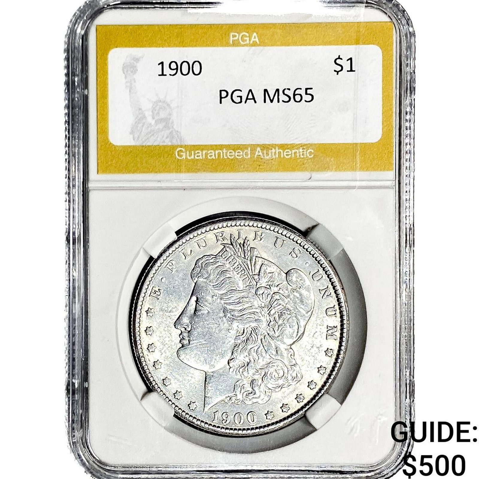 1900 Morgan Silver Dollar PGA MS65: 1900 Morgan Silver Dollar PGA MS65