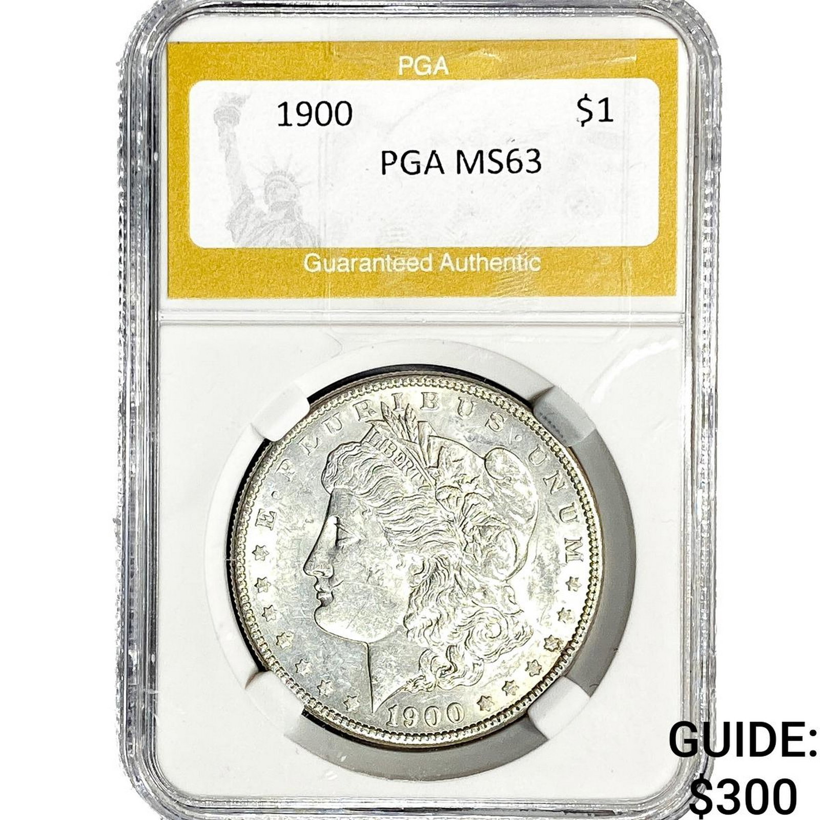 1900 Morgan Silver Dollar PGA MS63: 1900 Morgan Silver Dollar PGA MS63