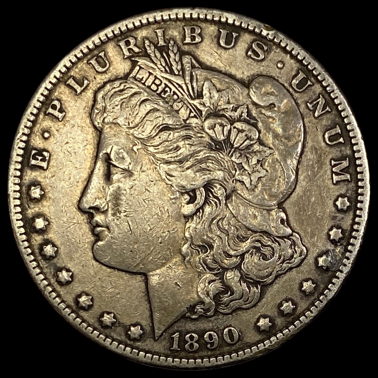 1890-CC Silver Morgan Dollar NEARLY  UNCIRCULATED (1 of 2)