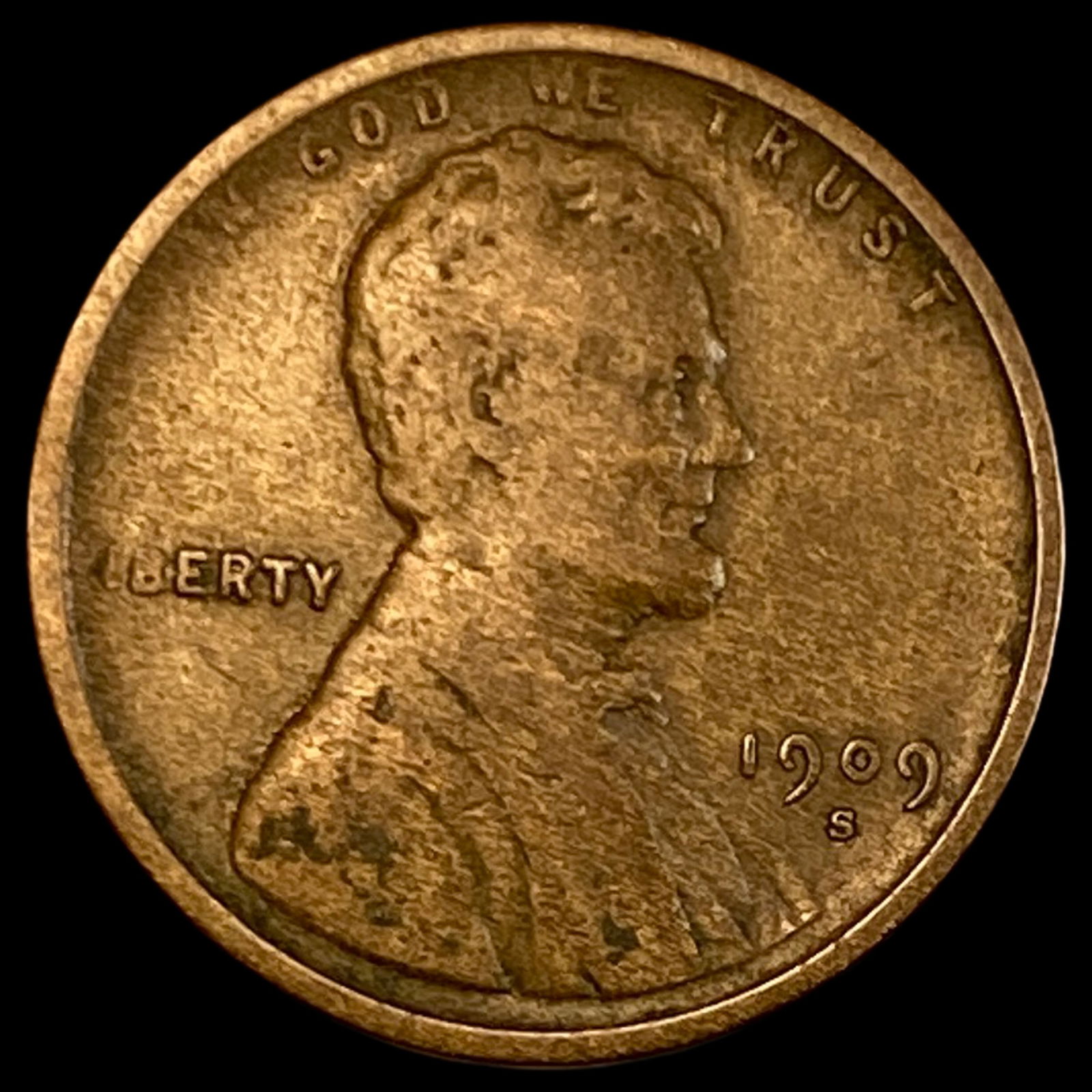 1909-S Lincoln Wheat Cent LIGHTLY CIRCULATED (1 of 2)