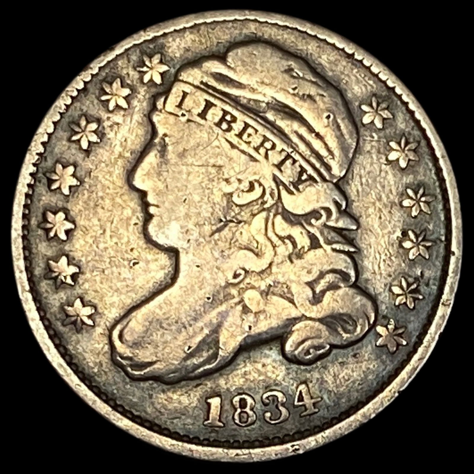 1834 Capped Bust Dime NICELY CIRCULATED (1 of 2)