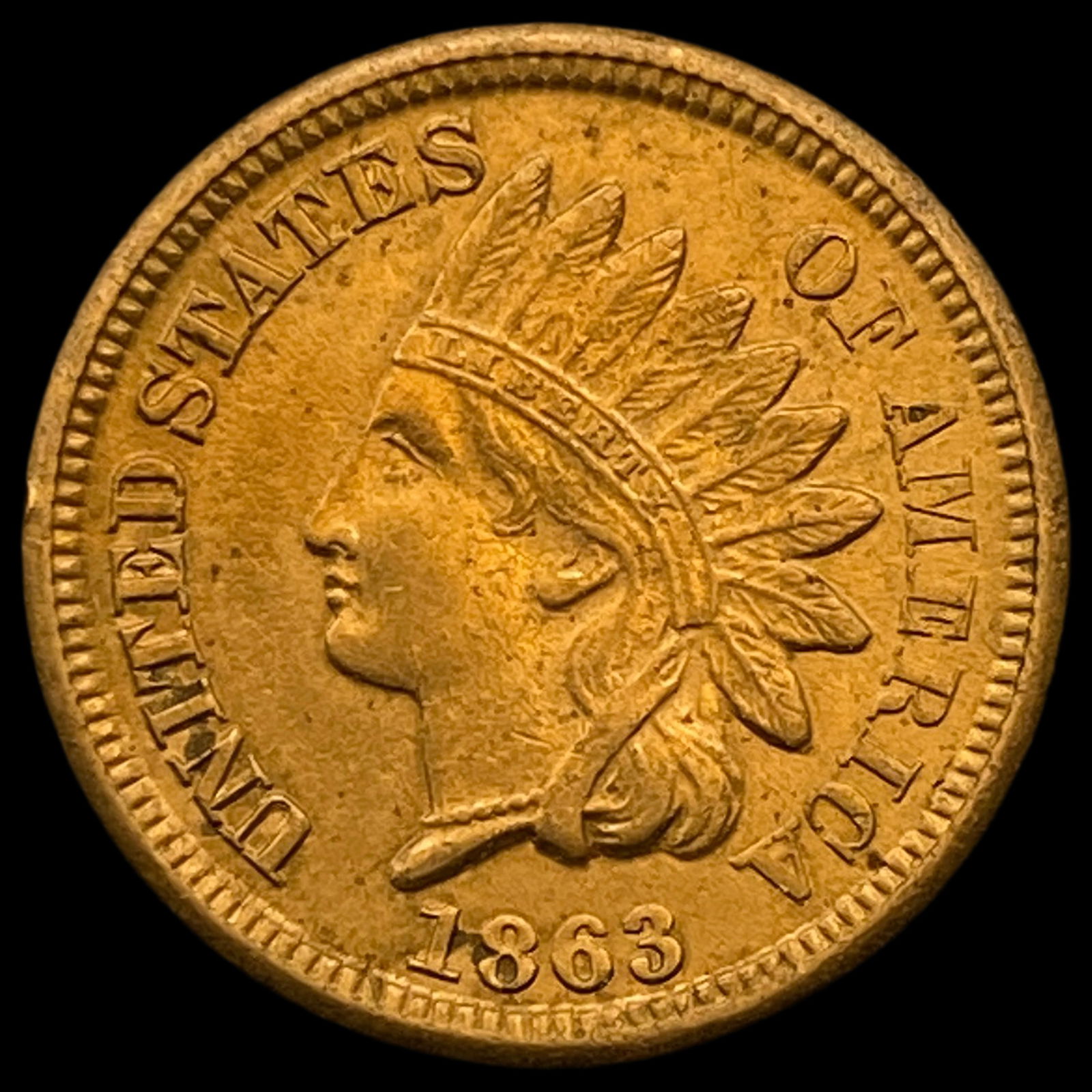 1863 Indian Head Cent CHOICE AU (1 of 2)