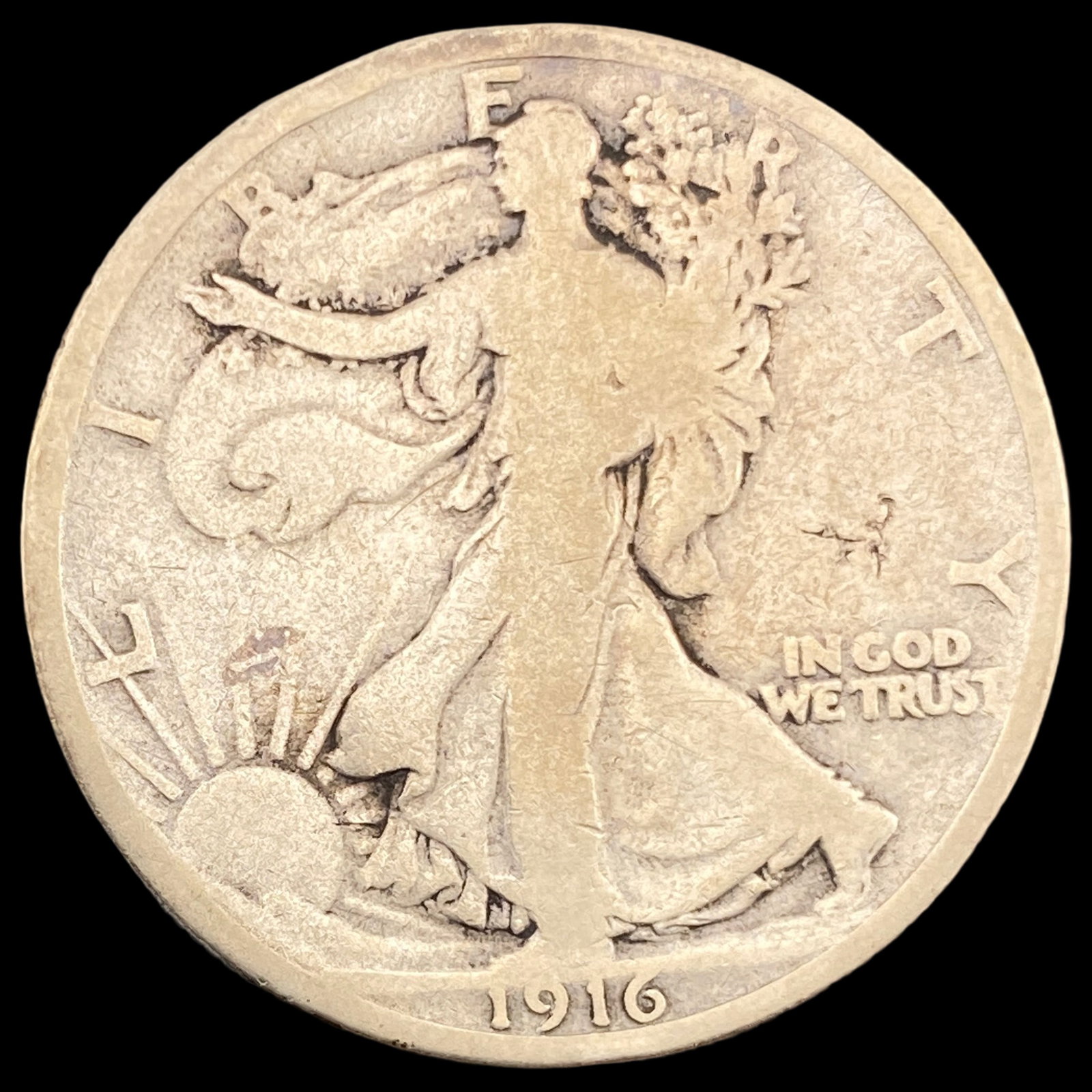 1916 Walking Liberty Half Dollar NICELY CIRCULATED (1 of 2)